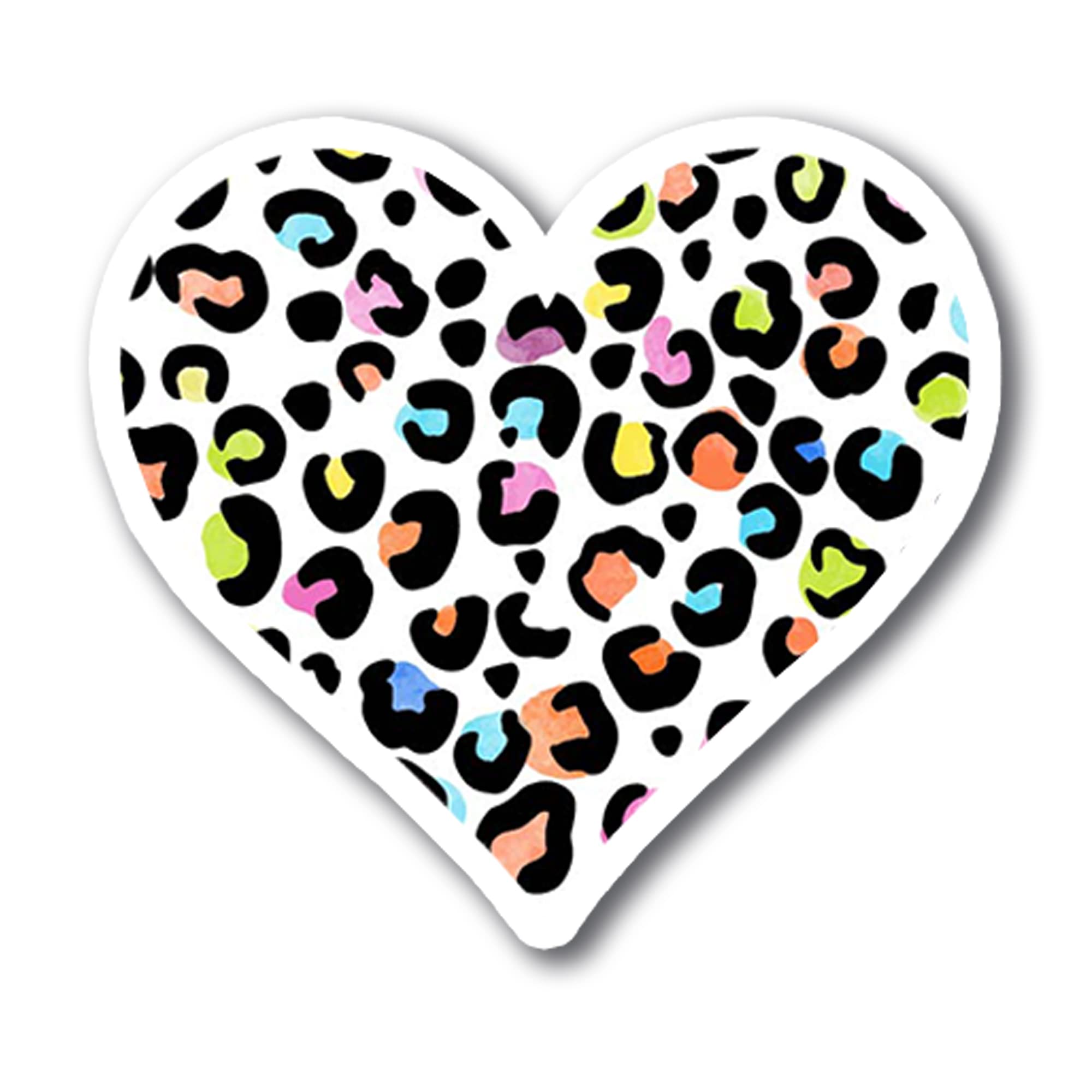 Magnet Me Up Cheetah Print Heart Magnet Decal, 5 Inches, Heavy Duty Automotive Magnet For Car Truck Suv Or Any Other Magnetic Su