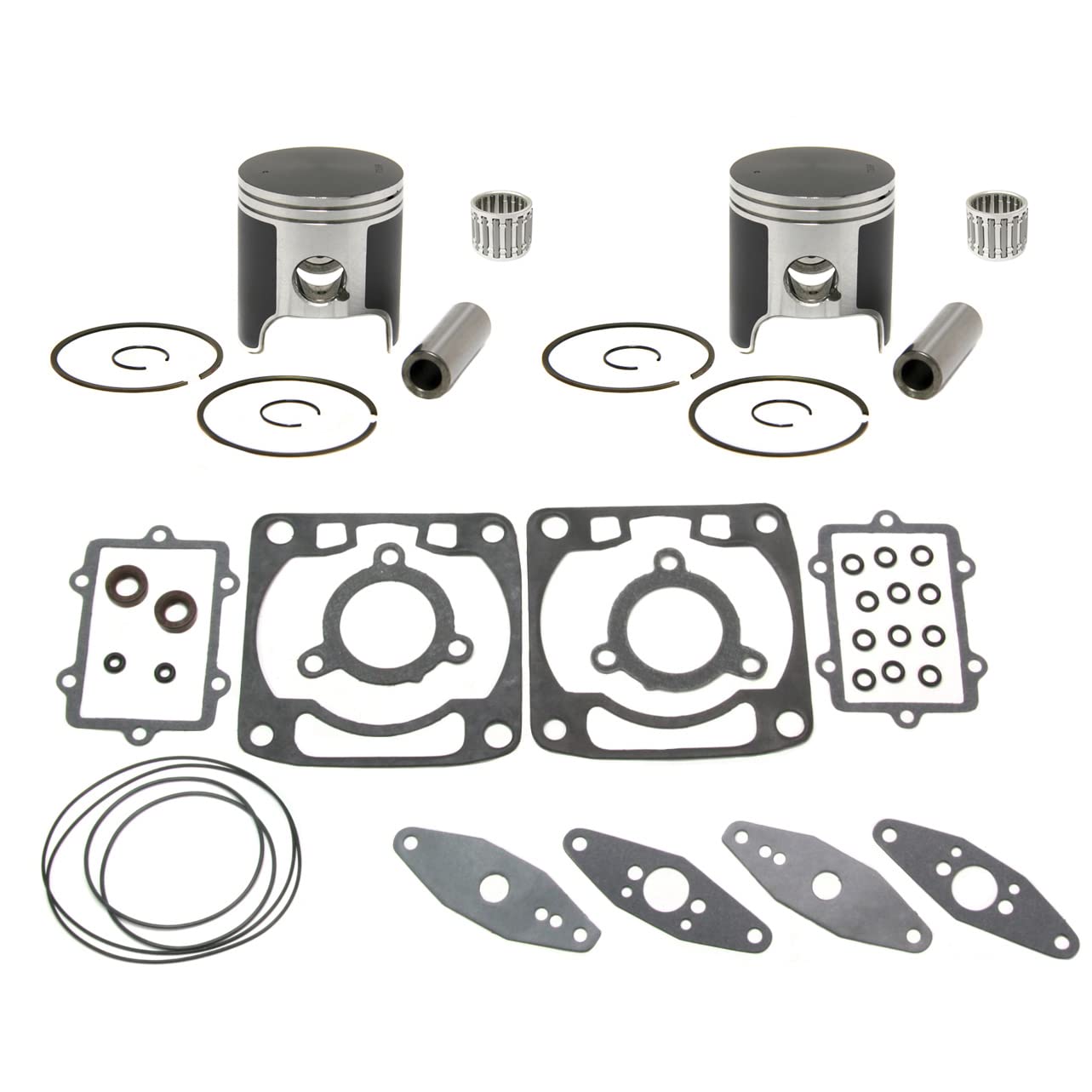 2 Spi Pistons Top End Gasket Kit 2004-11 Fits Arctic Cat Firecat 600 F6 Efi Lxr