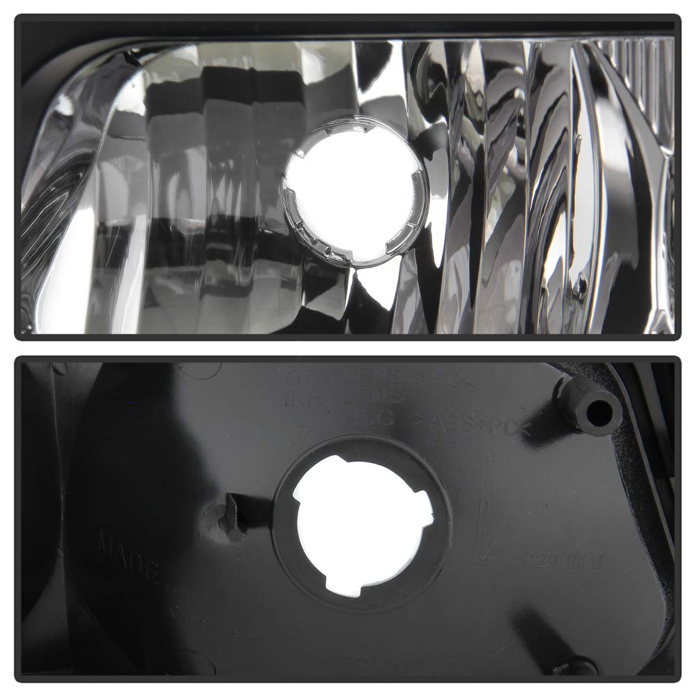 Acanii - For 2003-2006 Chevy Silverado 1500 2500 3500 Black Housing Parking Lights Bumper Signal Lamps Pair Left+Right