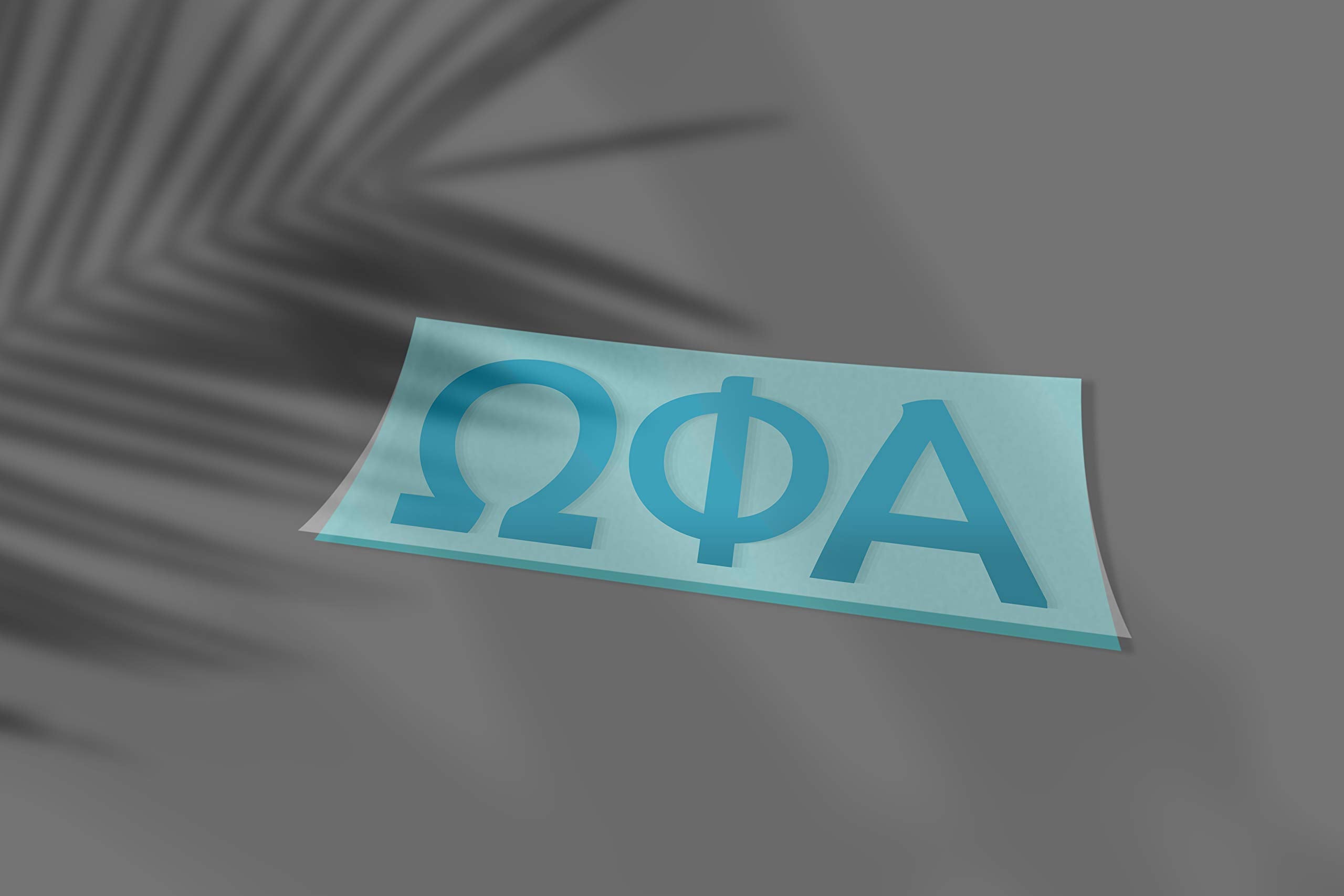 Pro-Graphx Omega Phi Alpha Greek Sorority Sticker Decal, 2.5 Inches Tall, Sky Blue