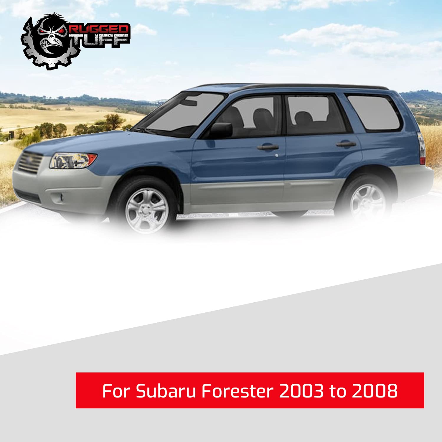 Exactafit 8196L Driver Side Mirror Glass Replacement Repair Compatible With 1997-2007 Subaru Impreza, 2003-2008 Subaru Forester