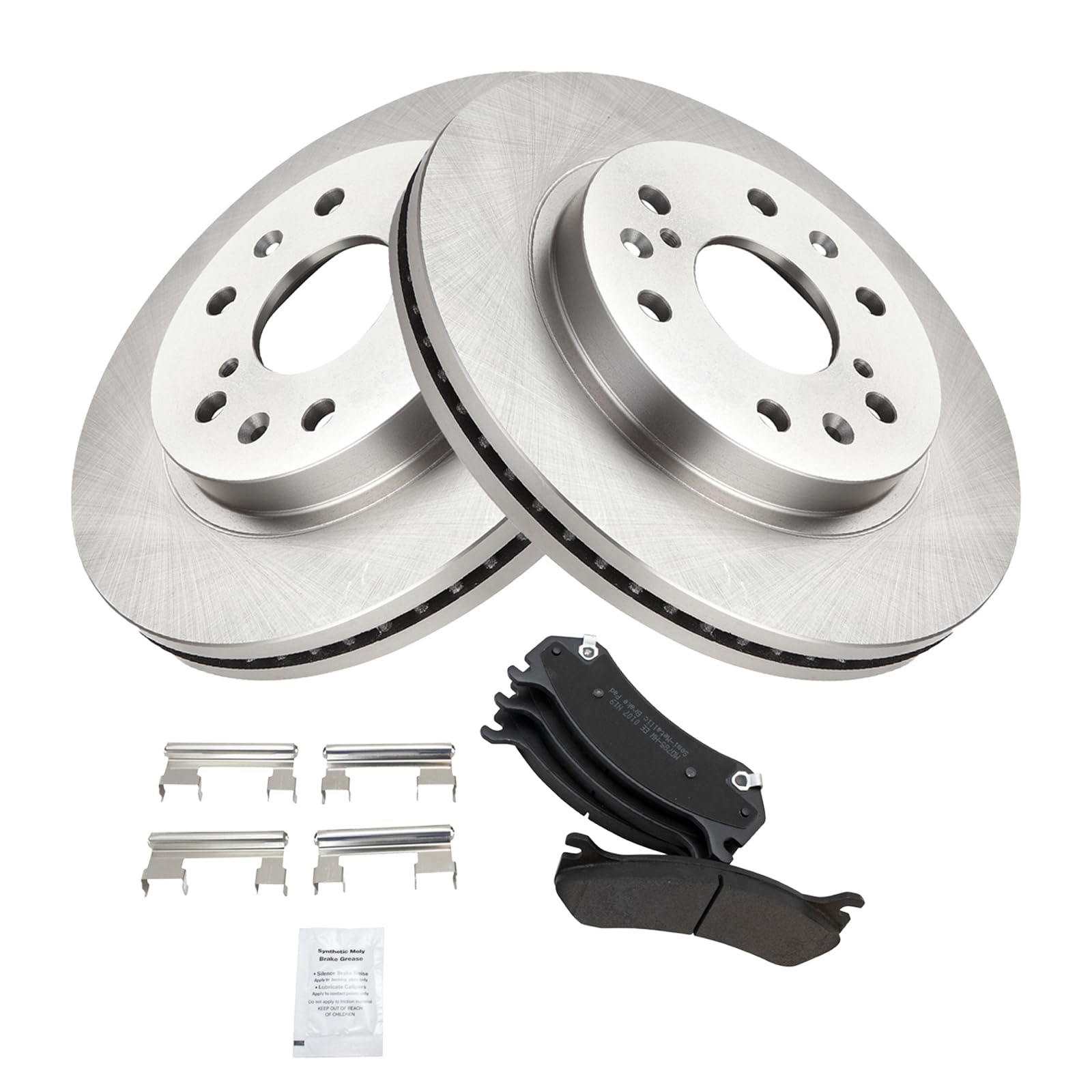 Trq Front Brake Pad & Rotor Kit Semi-Metallic Compatible With 2006 Chevrolet Silverado 1500 2007 Silverado 1500 Classic Gmc Sier