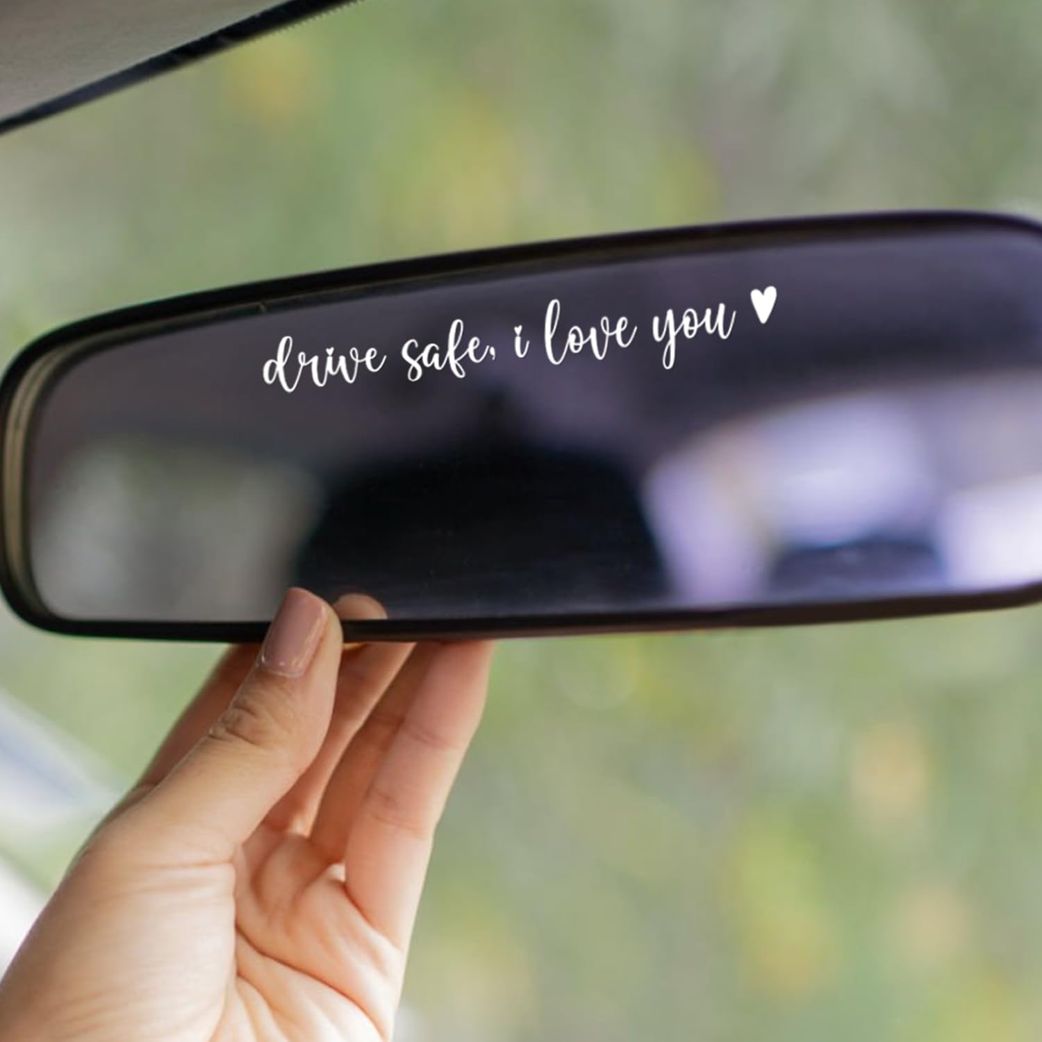 3X Drive Safe I Love You Rearview Mirror Decal, Car Mirror Sticker, Car Decals for Mirror, I Love You Drive Safe Mirror Sticker,