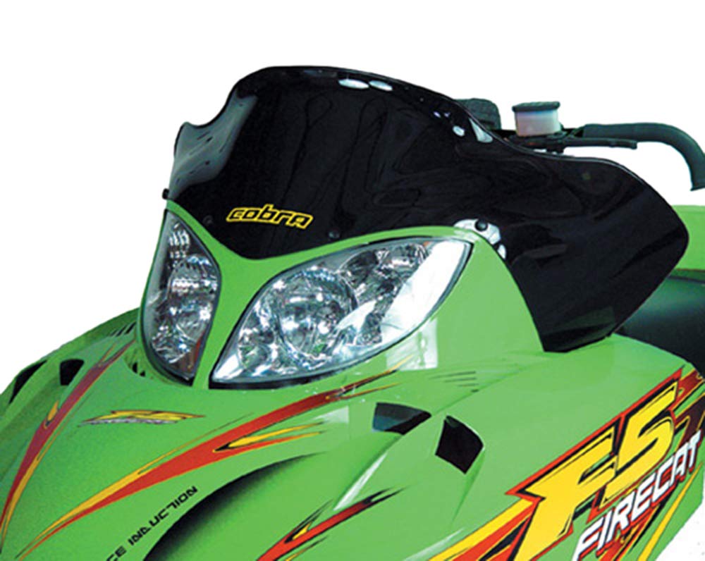 Powermadd 12421 Cobra Windshield For Arctic Cat Firecat - Black - Low Height