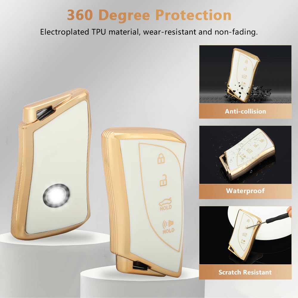 Pifoog Key Fob Cover For Lexus Ux Gx Es Lc Rc Ls Nx Accessories Bling Cute Car Remote Key Shell Case Keychain Holder Protector P