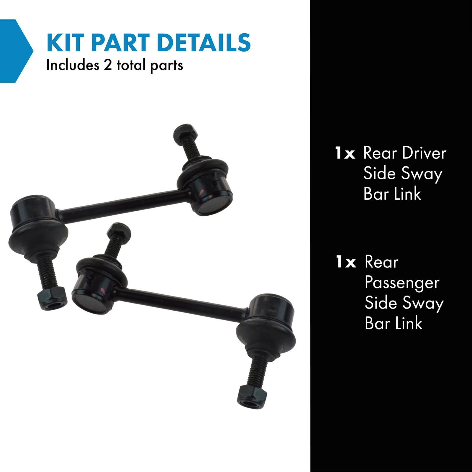 Trq Stabilizer Sway Bar Link Rear Lh Rh Pair For Flex Taurus Explorer Mks Mkt
