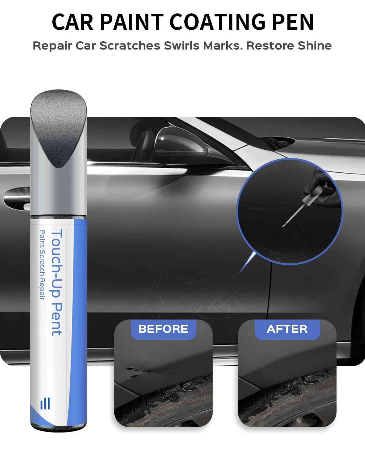 Parts4Ev 792/9792 Palladium Silver Metallic Touch Up Paint Compatible With Mercedes-Benz Exact Match-Chips And Nicks Touch Up