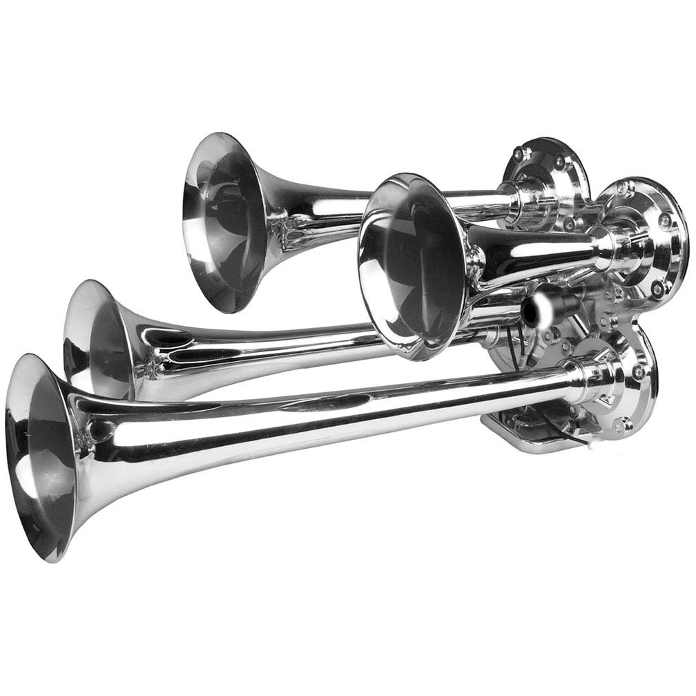 Nippon Mini Train Horn 4 Horns, Chrome, THSY-1075-EC