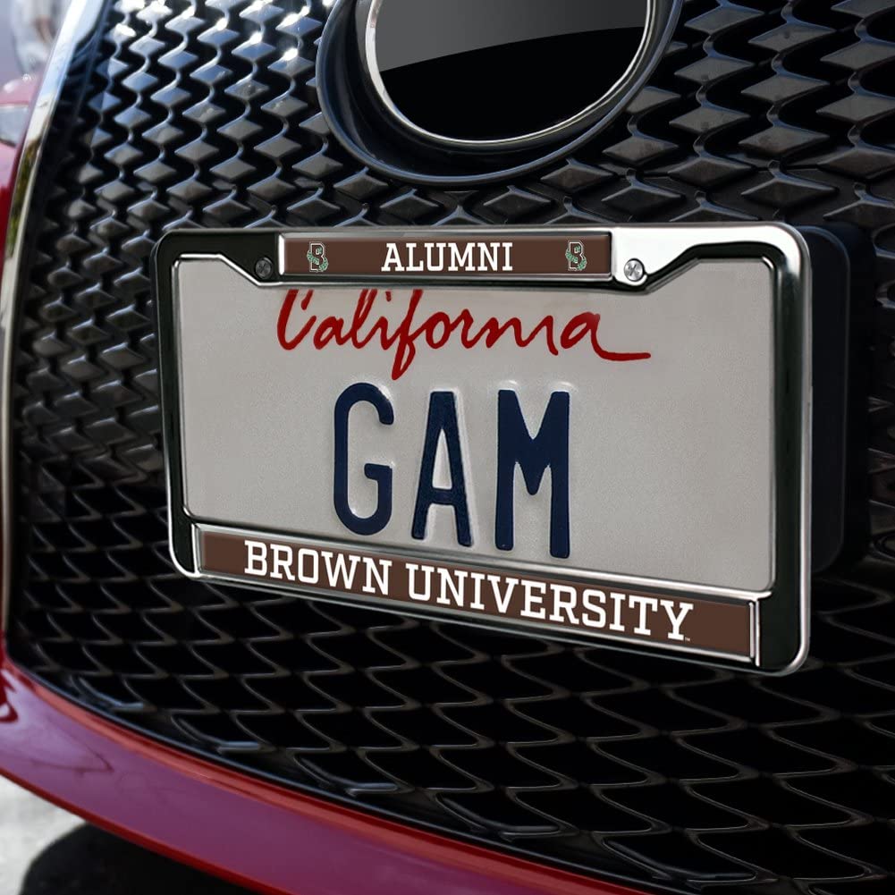GRAPHICS & MORE Brown University Alumni Metal License Plate Frame - Full Size, One Size, Durable Metal