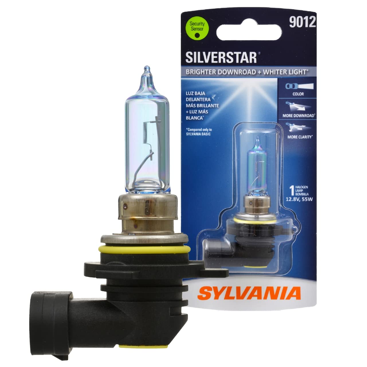SYLVANIA - 9012 SilverStar - High Performance Halogen Headlight Bulb, High Beam, Low Beam and Fog Replacement Bulb, Brighter Dow