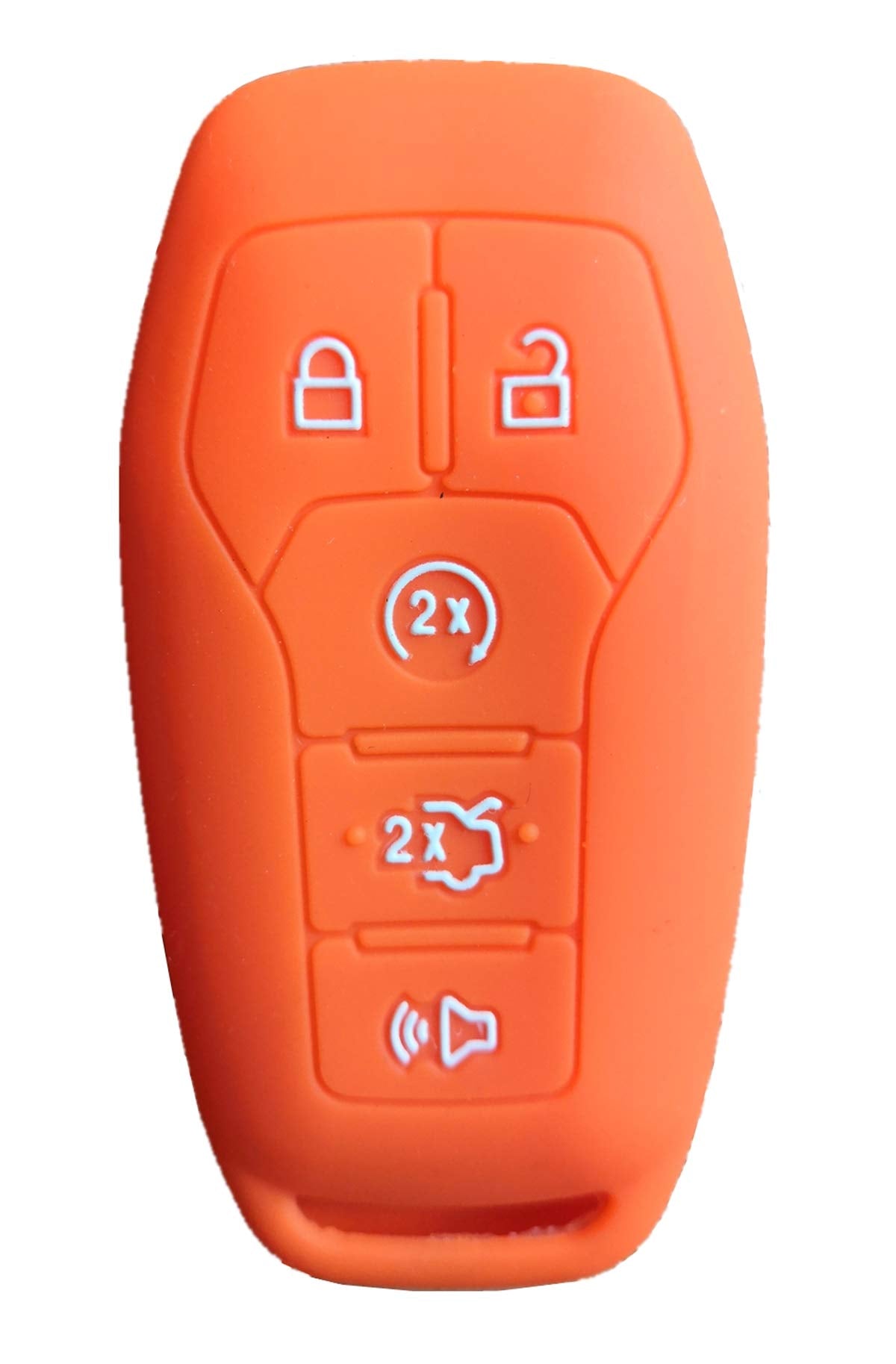 Ford Mustang Key Fob Cover: Silicone Car Remote Case Fit For Ford Mustang Fusion Exploer Edge F150 Lincoln Mkz Mkx Mkc | Orange