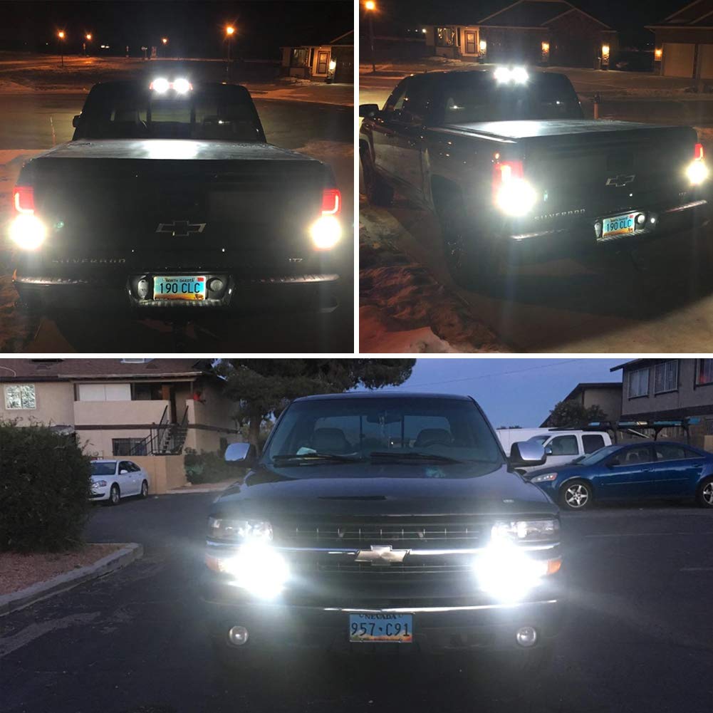 Auxlight 3157 3156 3057 4157 3157K Led Bulbs Xenon White, Ultra Bright 57-Smd Led Replacement For Back Up/Reverse Lights, Brake/Tail Lights, Turn Signal/Parking Or Running Lights (Pack Of 2)