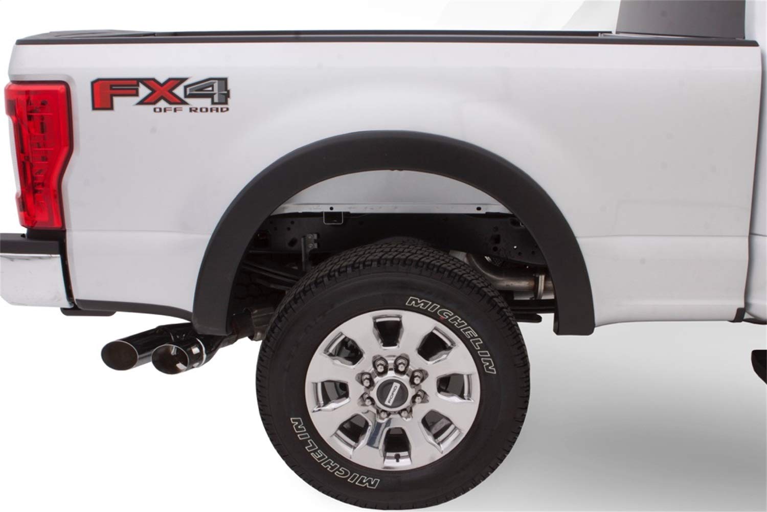 Bushwacker Oe Style Factory Front & Rear Fender Flares | 4-Piece Set, Black, Smooth Finish | 20909-02 | Fits 1999-2007 Ford F-250/F-350 Super Duty Styleside