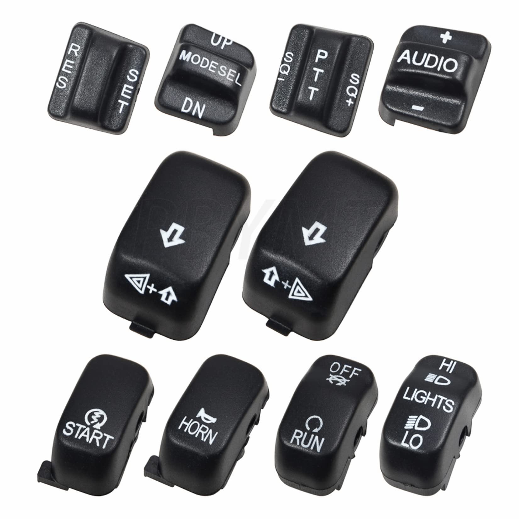 Black Hand Control Switch Housing Caps Compatible For Harley Davidson Electra Street Glide