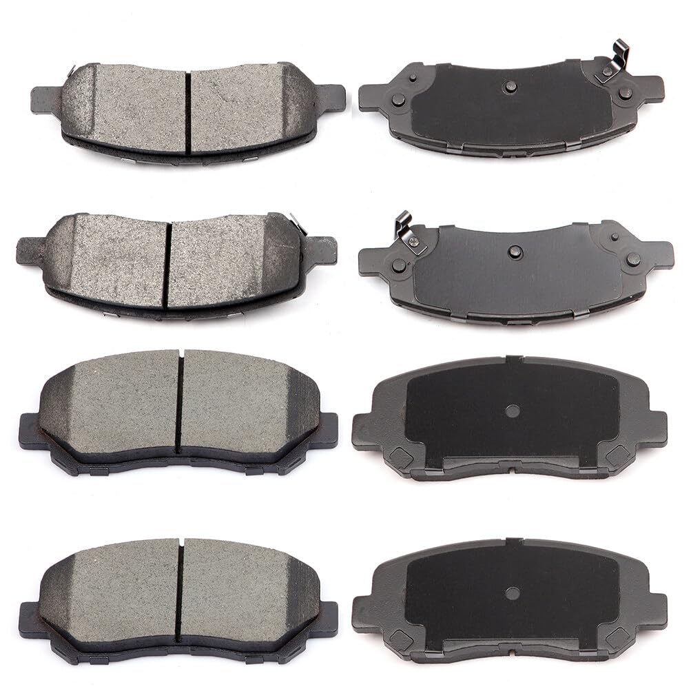 Eccpp D1623-8836 D1647-8875 Front & Rear Ceramic Disc Brake Pad Set Fit For Dodge Dart 2013-2016
