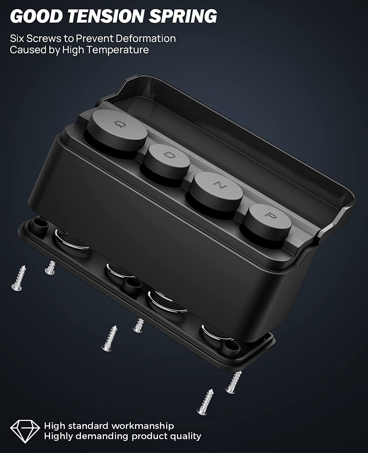 Joytutus Coin Holder For Car Change Organizer Universal Storage Coin Money Dispenser Fit For Most Car Trucks Accessories(Black,