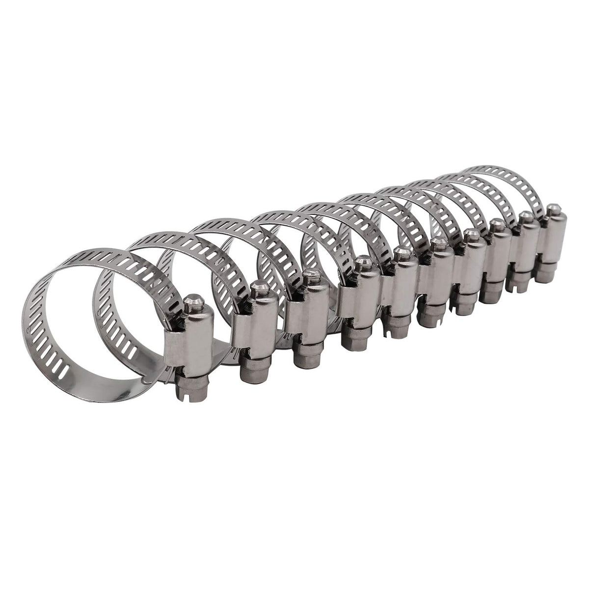 Roadformer 1'' Worm Gear Hose Clamp - Sae 16 Size, Full Stainless Steel With 1/2'' Band Width, Working Range 19Mm - 38Mm Hose Cl