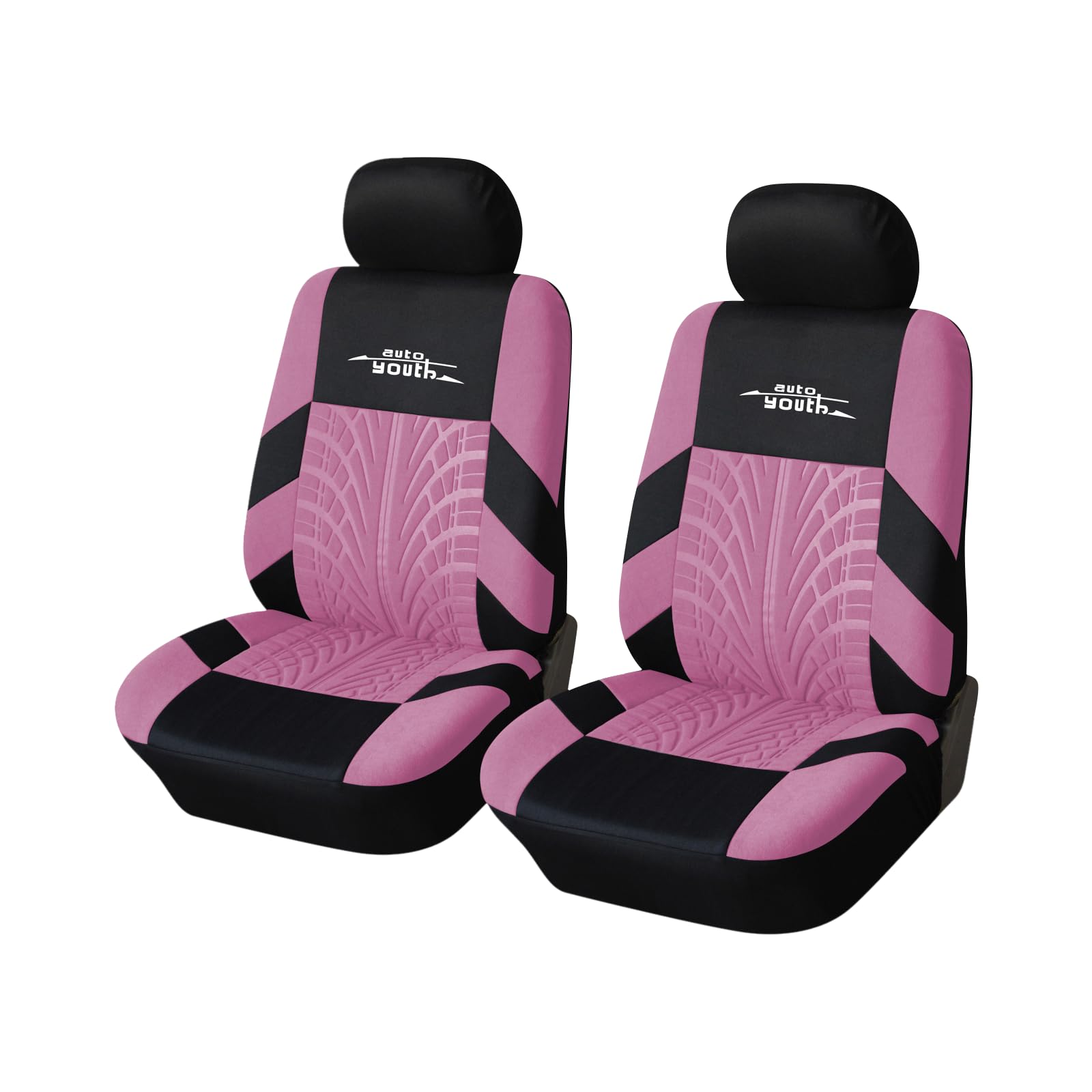 Autoyouth Car Seat Covers For Front Seats, Breathable And Washable Bucket Seat Covers For Cars, Truck, Suv, Vans Airbag Compatible Automotive Interior Covers, Pink
