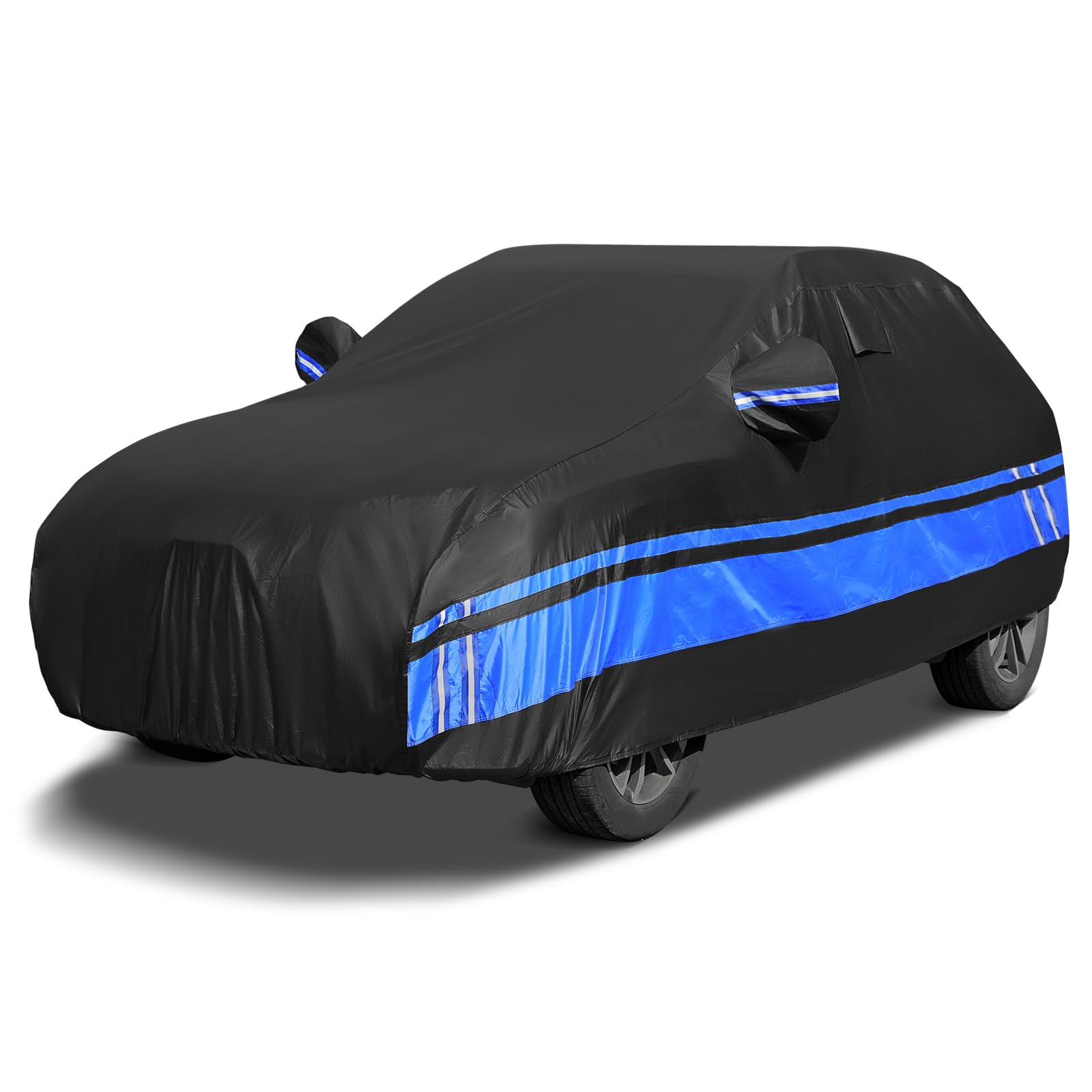 10-Layer SUV Car Cover Waterproof All Weather for Automobiles, Universal Fit for BMW X3/X4/X5/X6, Honda CR-V, Mercedes GLC-Class