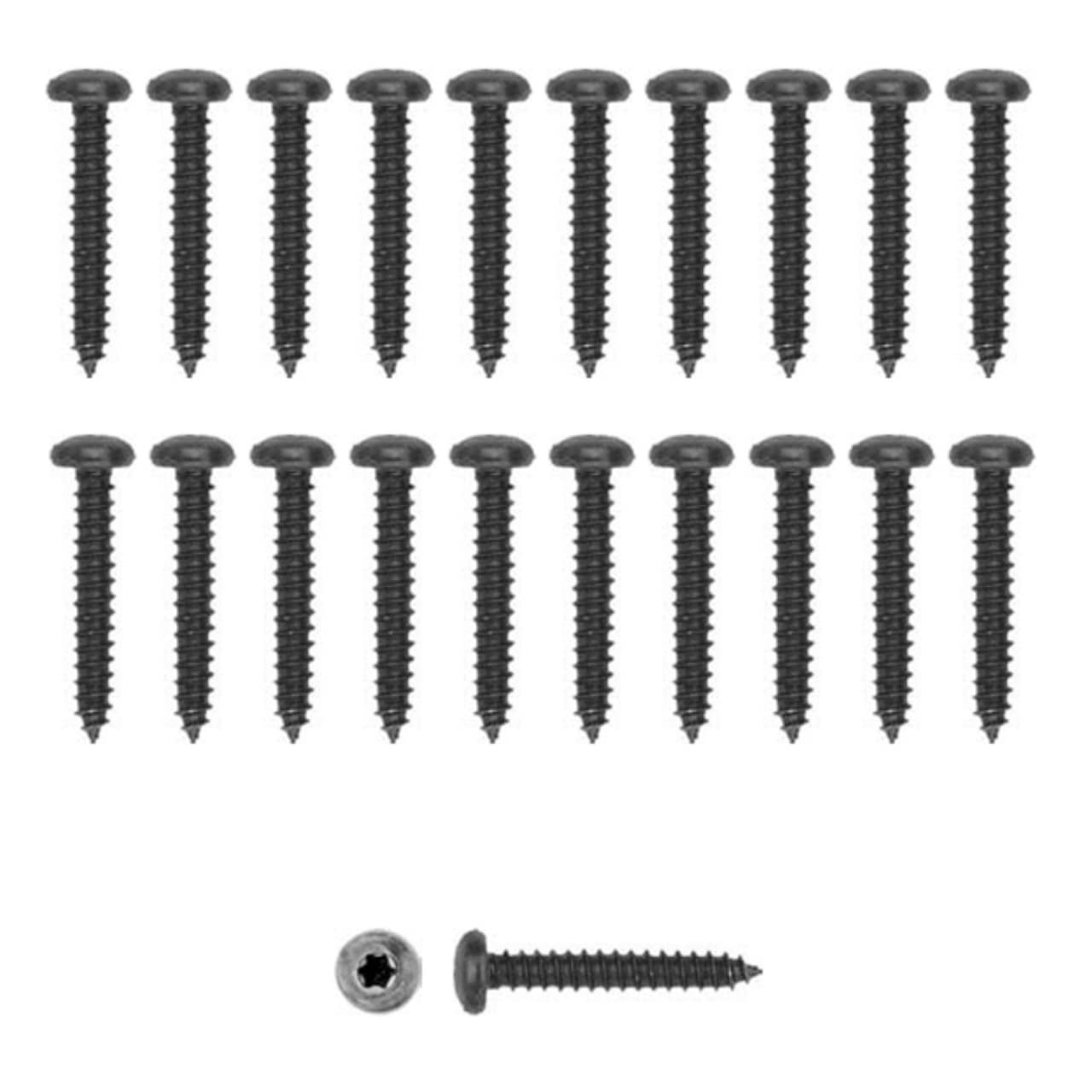 Gm Headlight | Bumper Bezel, Grille, Molding T20 Torx Pan Head Trim Screws, Black #8 | Fits: Chevrolet, Buick, Oldsmobile, Ponti