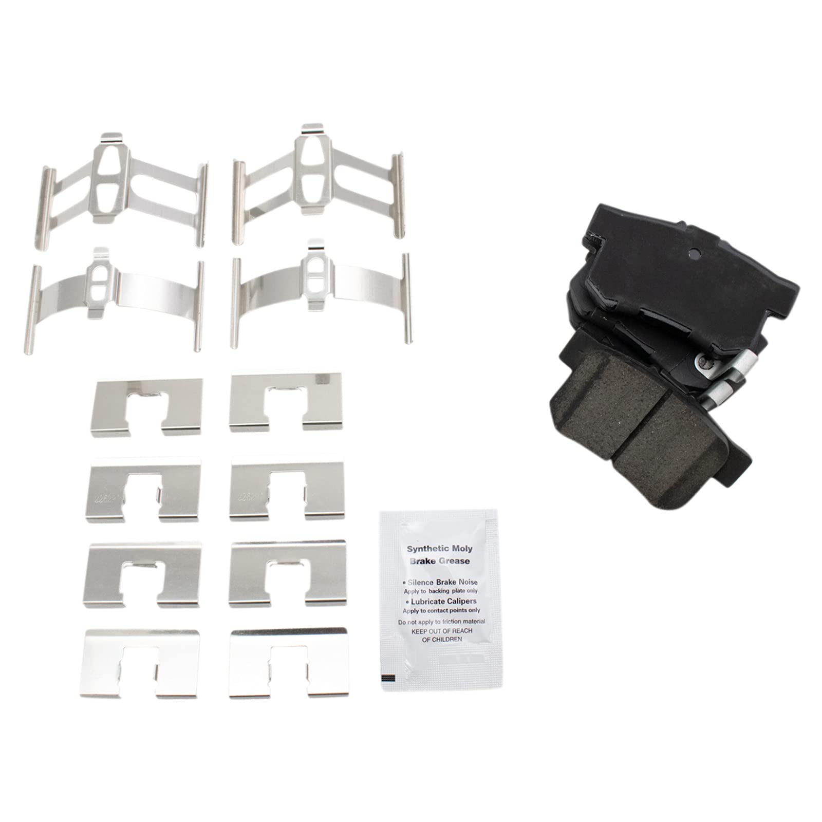 TRQ Rear Brake Pad & Rotor Kit Brake Pads Brake Rotor Ceramic Compatible with 2013-2015 Acura ILX 2012-2014 Honda Civic 1997-200