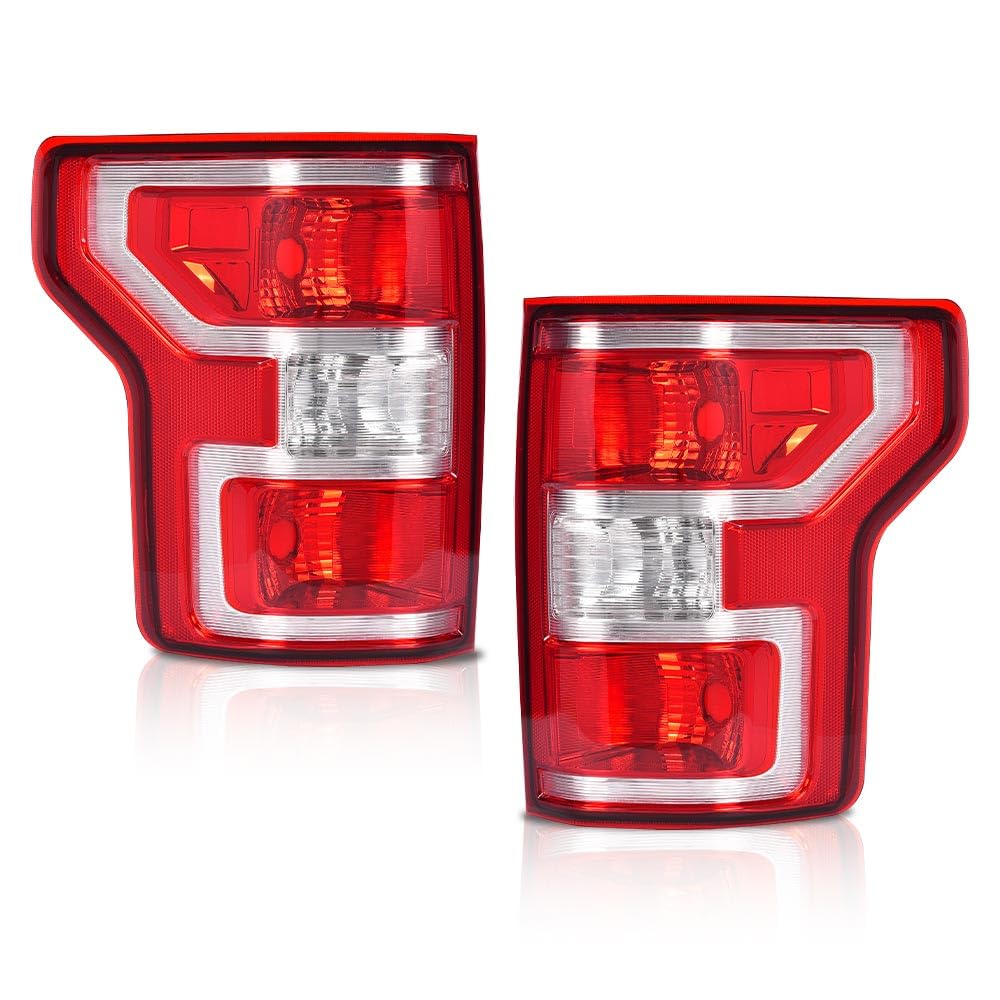 Pit66 Rear Tail Lamp Light W/O Bulbs & Wiring Harness Compatible With Ford F150 2018-2020 Jl3Z13405H, Jl3Z13404H, Fo2800265, Fo2