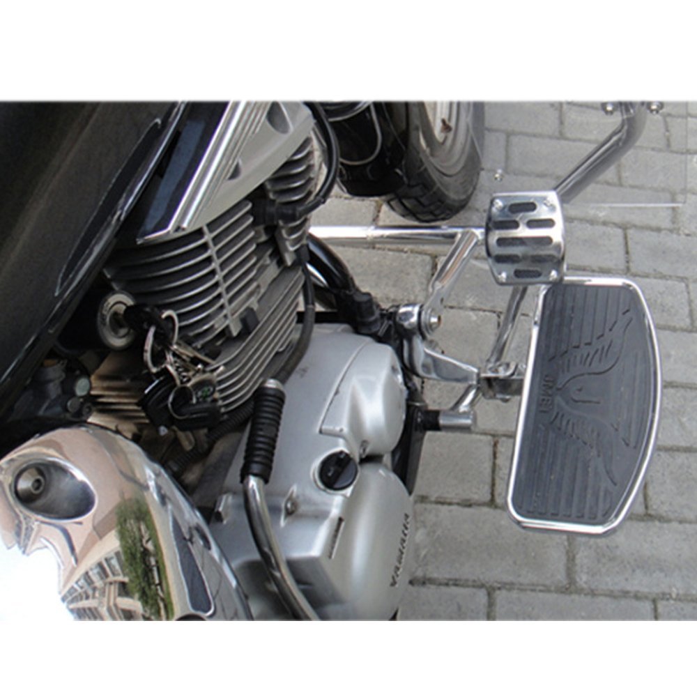 Motorcycle Floorboard Front/Rear passenger foot pegs for Honda Magna VF250/VT250/VF750 1994-2013 Yamaha V-STAR DragStar XVS 650 / Virago XV125/250/400 Pair (Reat)