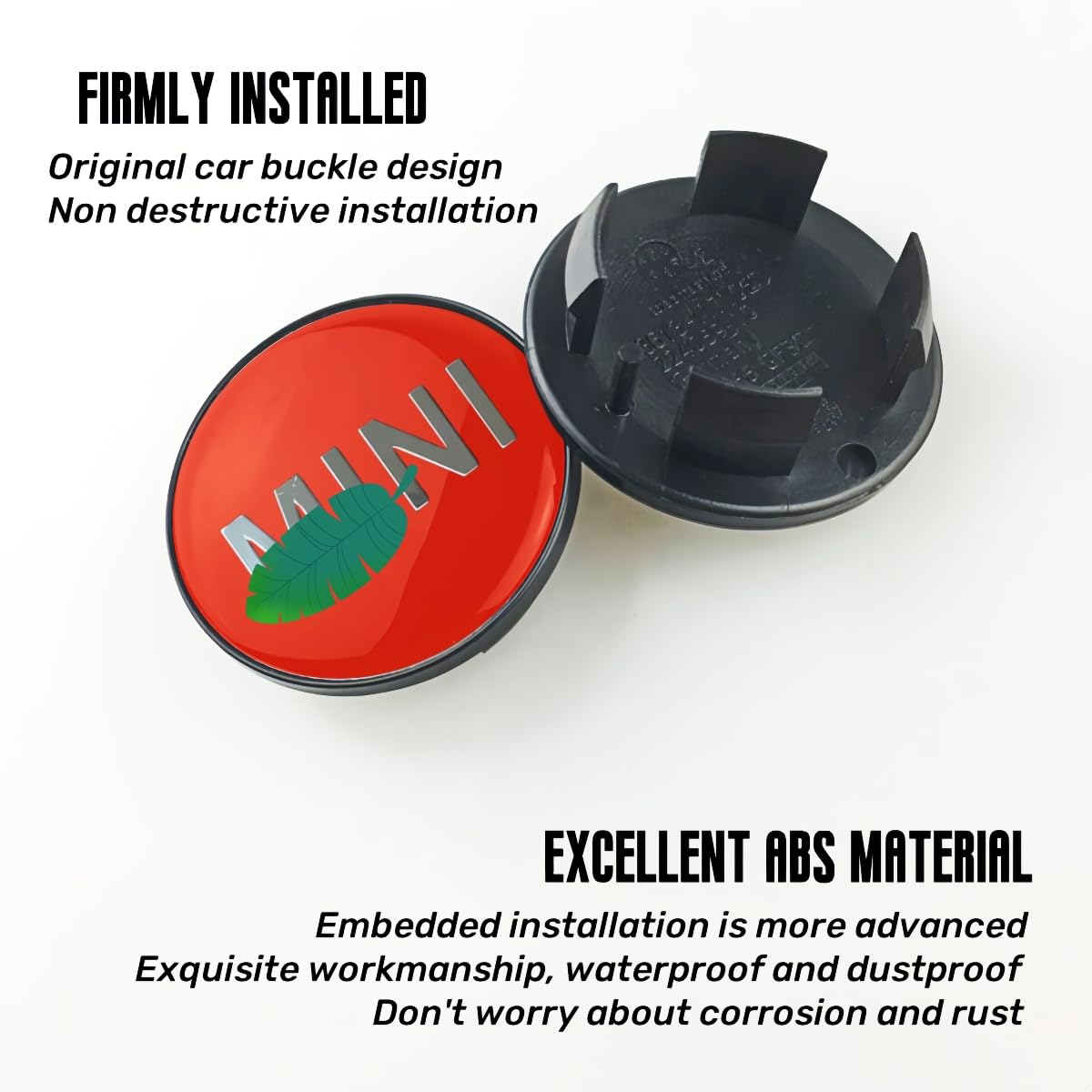 4PCS Car Wheel Center Cap 54mm Red Compatible with Mini Cooper Clubman Countryman Paceman Wheel Center Covers