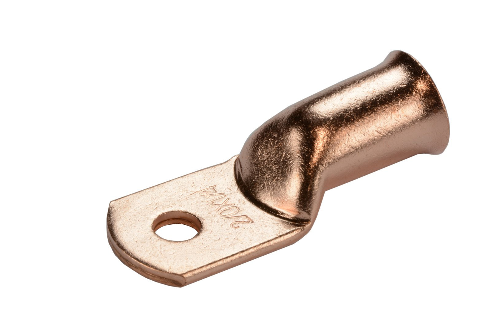 Temco 25 Pack Bare Copper Welding Battery Cable Ends, Lugs Terminal 2/0 Awg 1/4 '' Hole (6 Awg To 1/0 Awg Options Available)