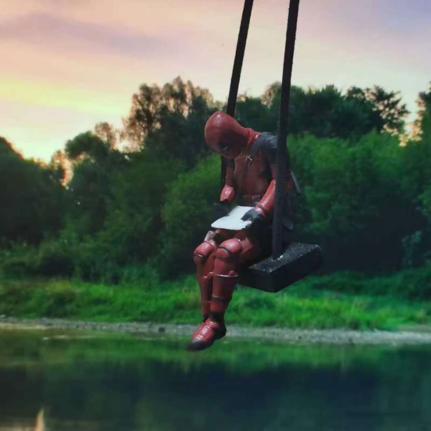 Deadpool Car Accessories,Car Rear View Mirror Hanging Accessories,Funny Car Accessories,For Office Home Hanging Micro Landscape