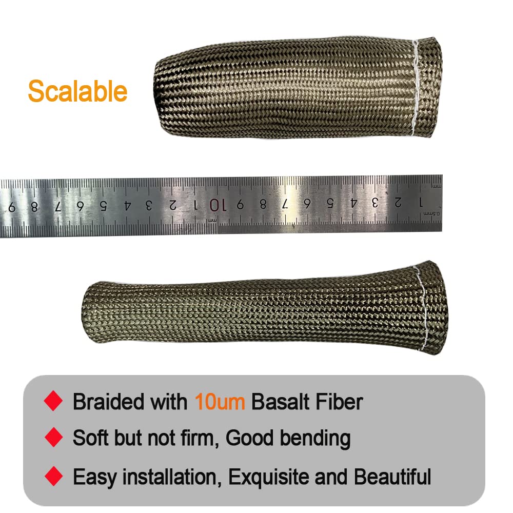 Titanium Spark Plug Wire Boots Thermal Protection Insulator Sleeve, 2500 Degree Heat Shield Cover Wrap 6 Inch For Car Truck 8Pcs