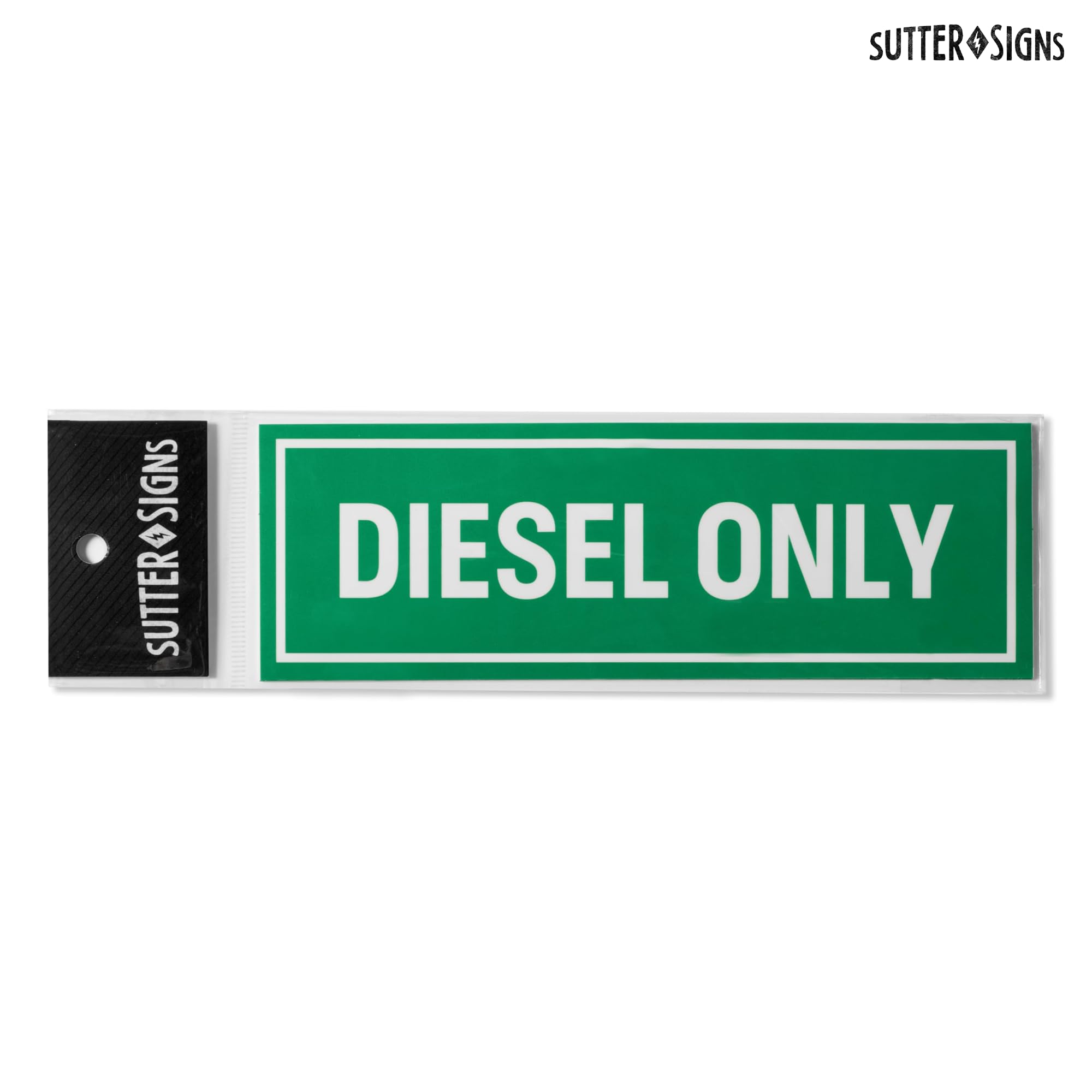 Sutter Signs 3Pc Diesel Only Stickers For Fuel Tank | Weatherproof Adhesive Decals For Trucks, Tractors, Fuel Cans, Gas Caps