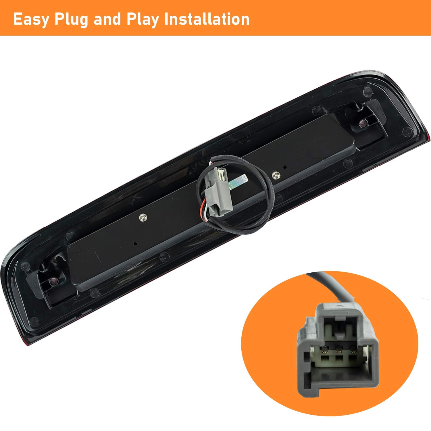 Npauto Led Third 3Rd Brake Light Cargo Lamp Replacement For 2014 2015 2016 2017 2018 Chevy Silverado/Gmc Sierra 1500 2500Hd 3500Hd, High Mount Stop Light Assembly, Red Lens