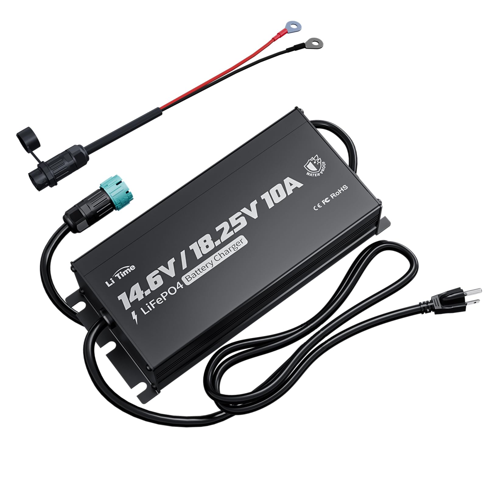 LiTime 16V(18.25V) 10A Mountable Lithium Battery Charger