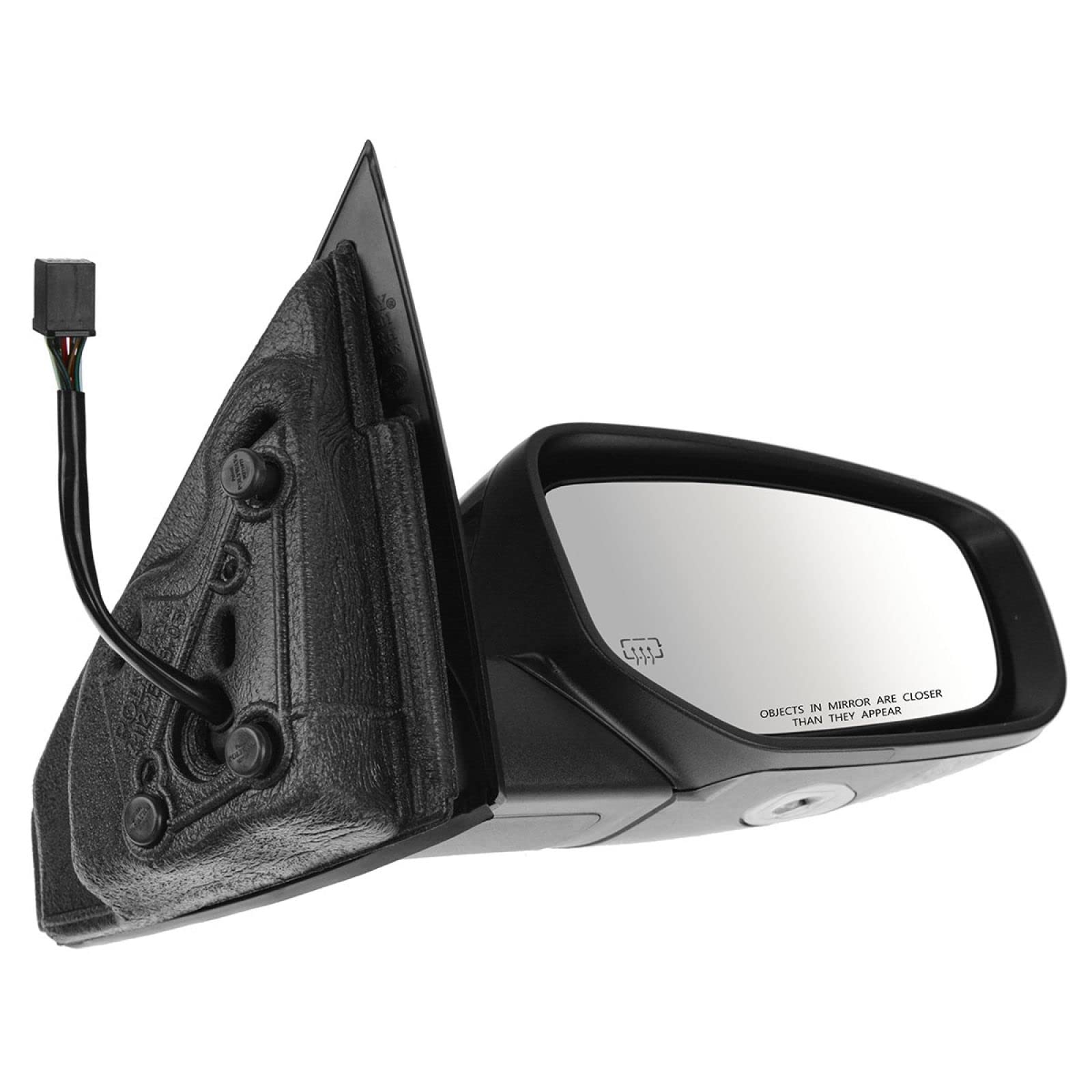 Trq Right Mirror Power With Heat With Housing Turn Signal Without Blind Spot Indicator Passenger Side Compatible With 2013-2014