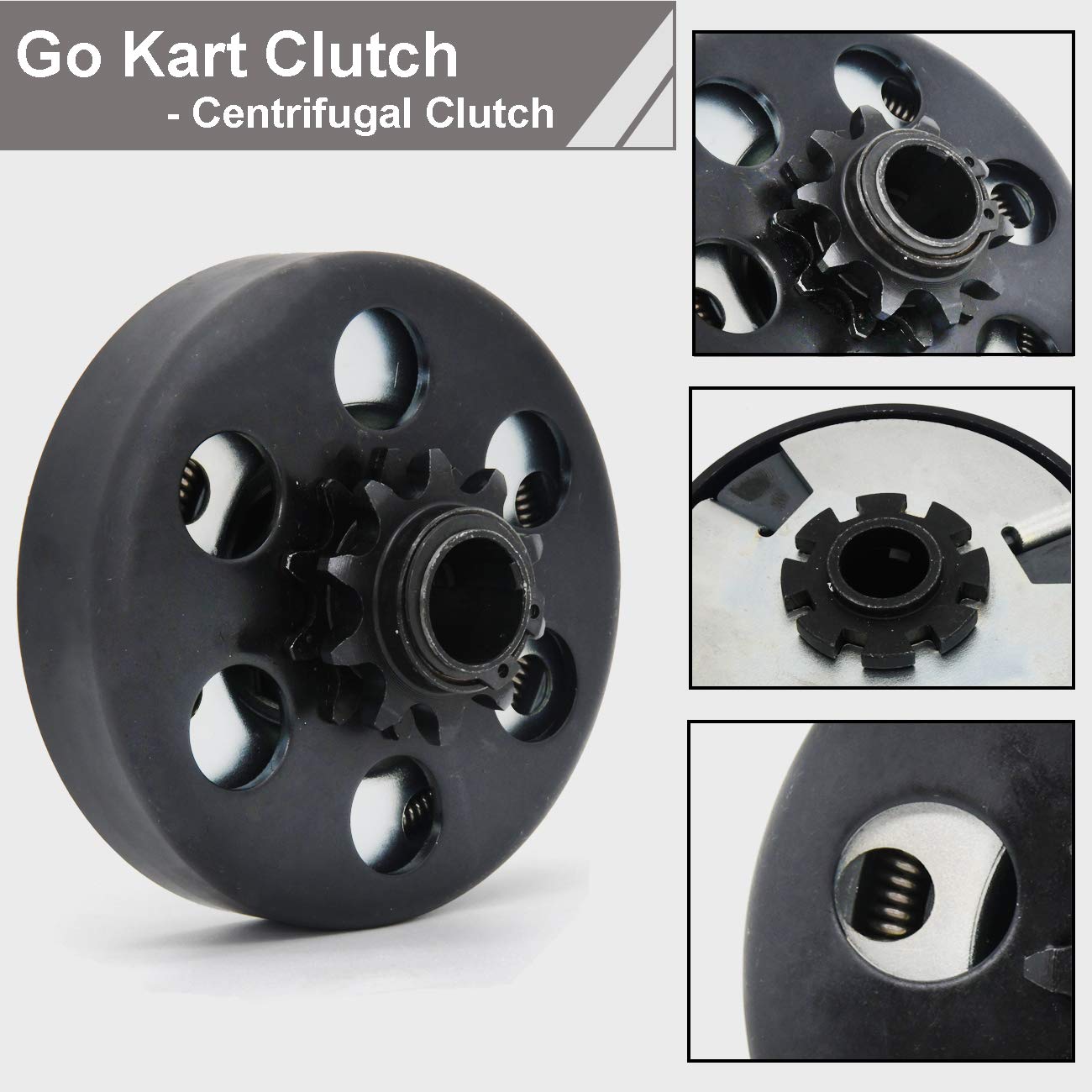 Centrifugal Clutch, Go Kart Clutch 3/4' Bore 10 Tooth For #40/41/420 Chain, Fits For Mini Bike, Go Kart, Predator 212, Lawnmower And Honda Gc Gx 2-6.5Hp Engine