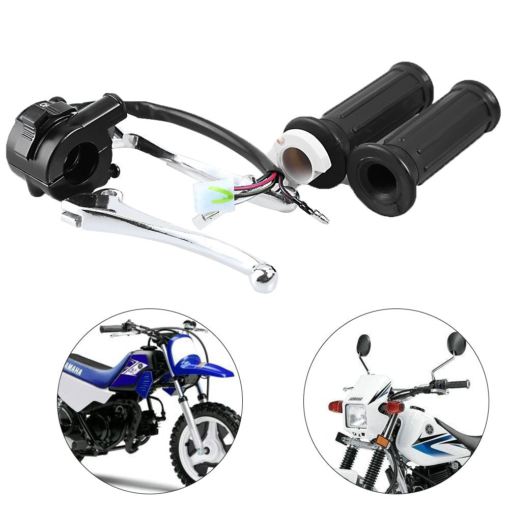 Throttle Housing Left Right Clutch Brake Lever Hand Grips Assembly Replacement For Yamaha Pw50 Y-Zinger 1981-2009 2012 2013 2014