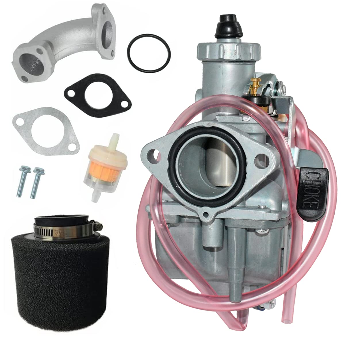 Cylinman Vm22 26Mm Carburetor With Air Filter Intake Fit For Mikuni 110Cc 125Cc 140Cc Dirt Pit Bike Pitpro Ssr Predator Gx200 196Cc 212Cc Clones Mini Bike Go Kart Carb