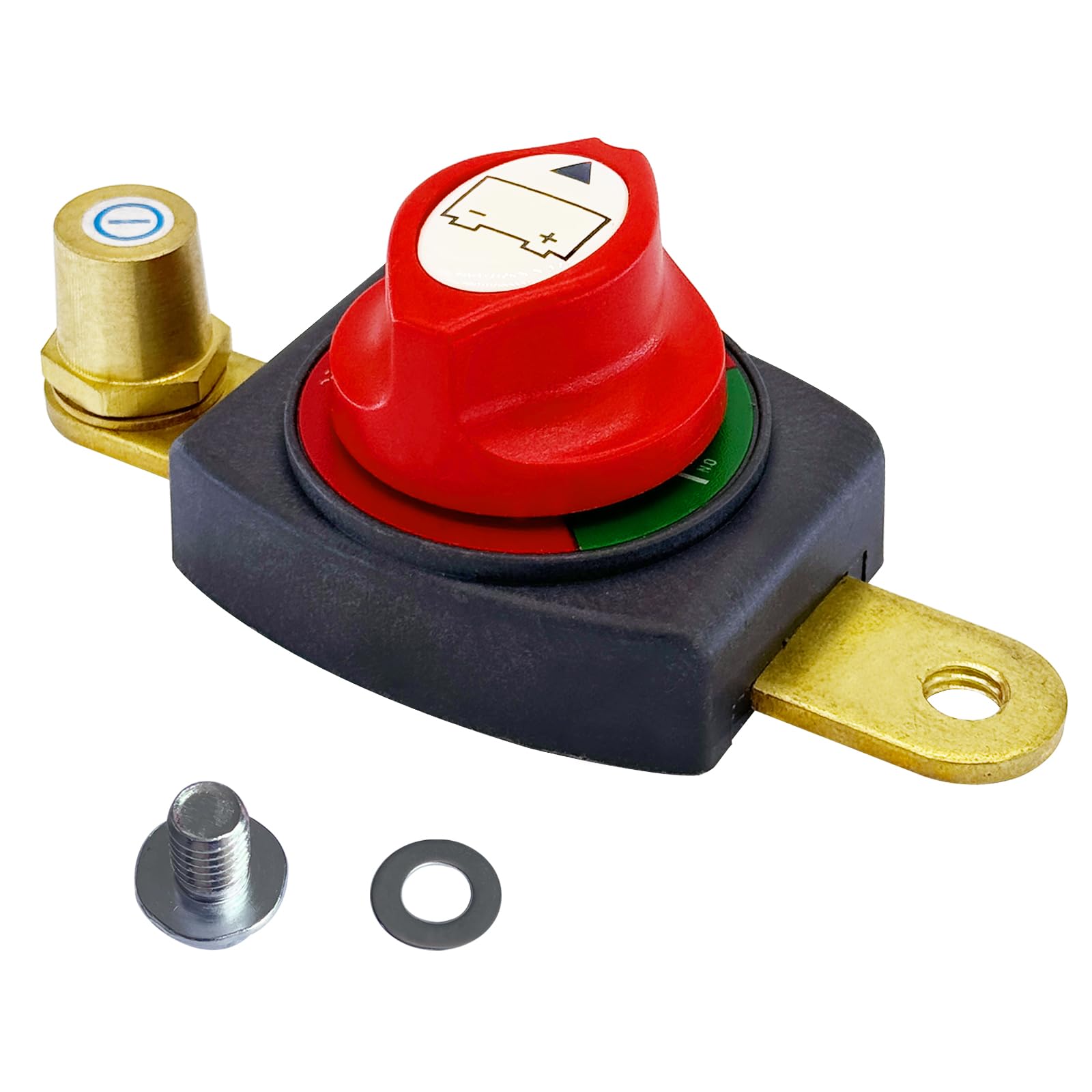 Ampper Side Post Battery Disconnect Switch, 12-48 V Battery Power Cut Master Switch Disconnect Isolator With Adapter For Car, Ve