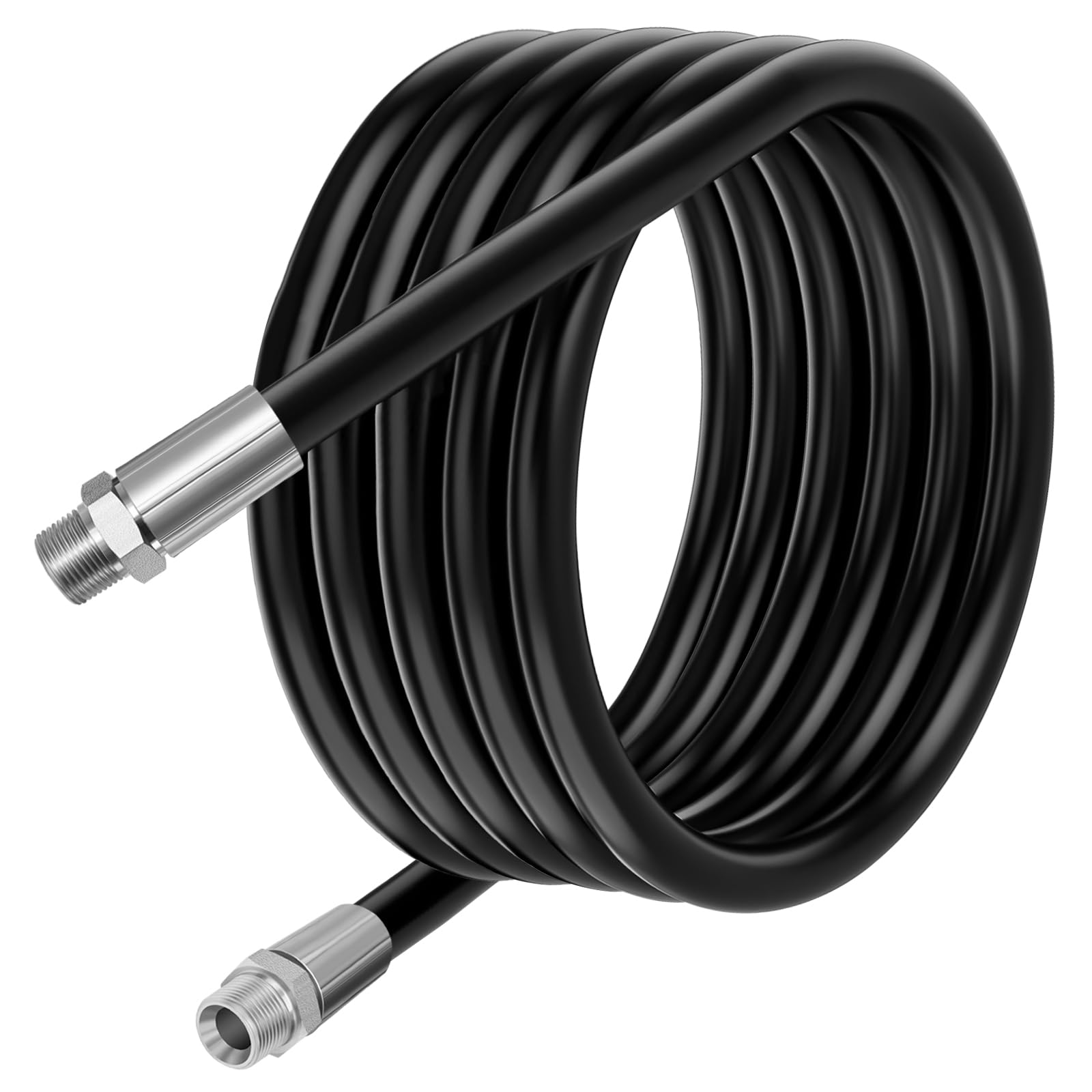 Boltigen 3/4 inch Fuel Hose, 14ft Fuel Transfer Hose with Male NPT Fitting, Farm Fuel Pump Tube Hose for Dispensing Diesel Fuel,