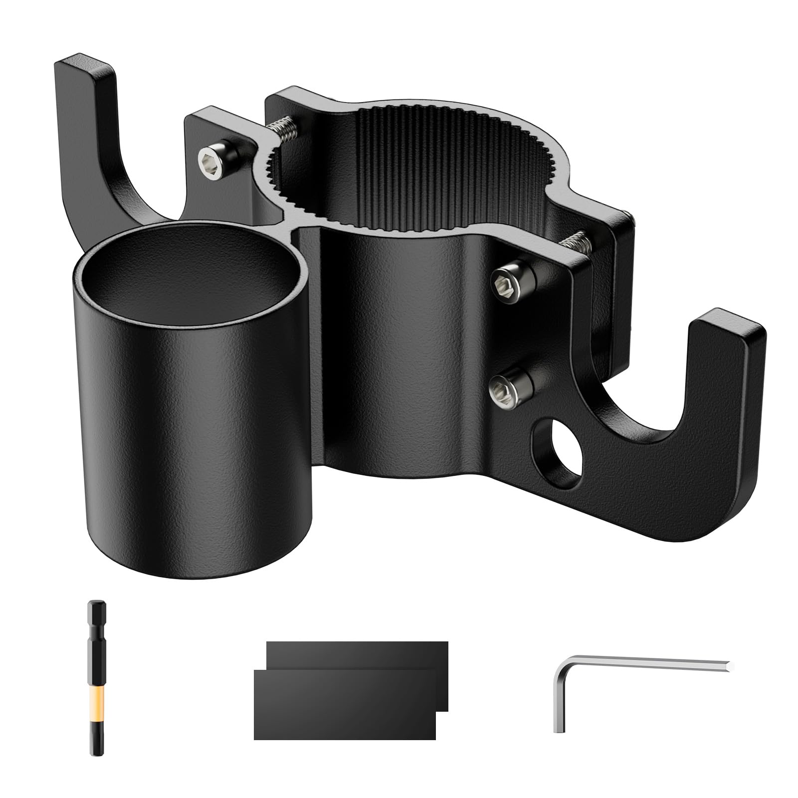 Golysoa Aluminum Trailer Chain Holder and 7-Way Plug Organizer- Heavy Duty RV Accessories Must Have for Outside- Fit for 2    an