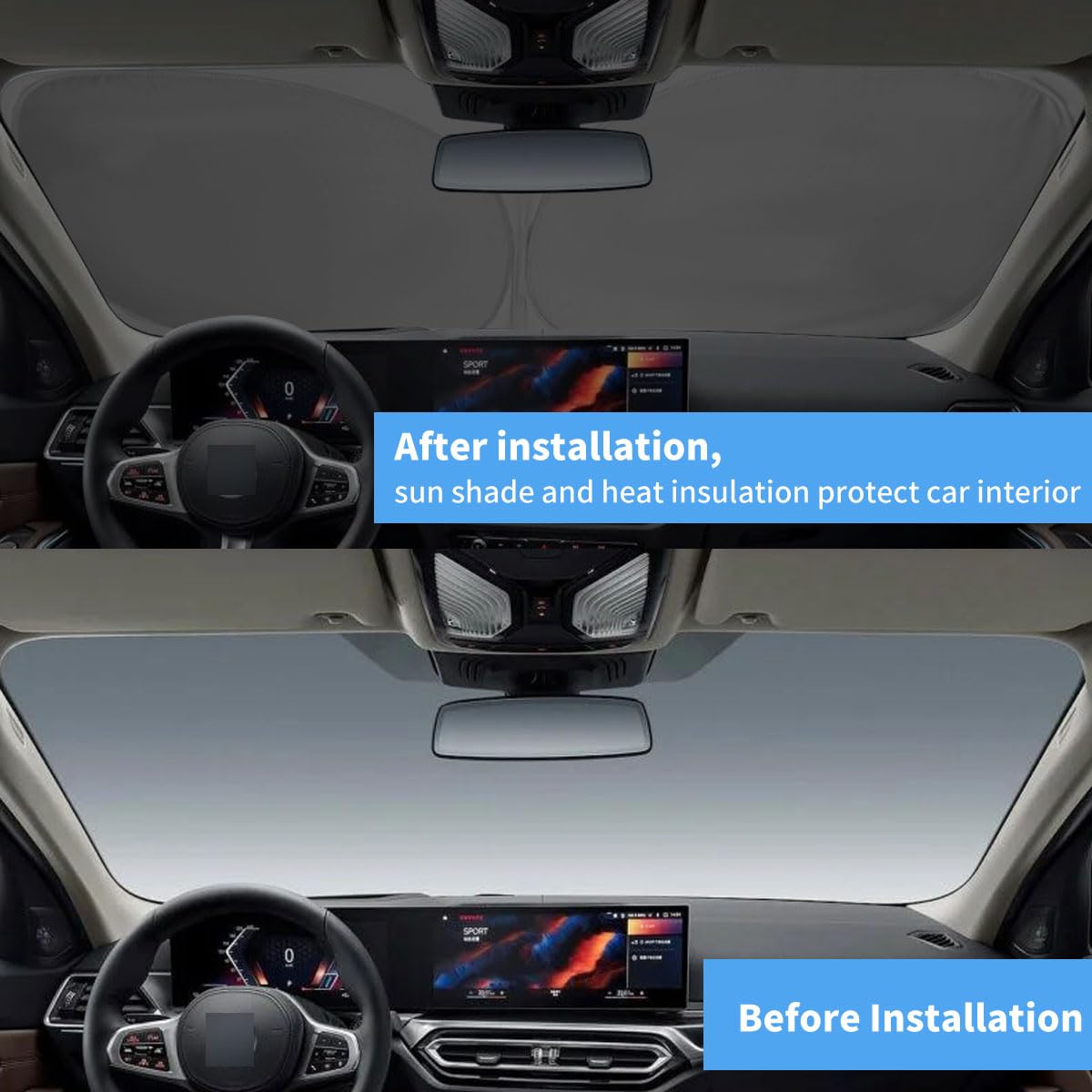 Windshield Sun Shade Custom For Bmw X3 2018-2021 2022 203 2024 2025 Front Window Sunshade Foldable Sun Visor Protector Window Sh