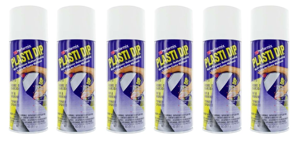 Plasti Dip Spray White 11Oz (6 Pack)