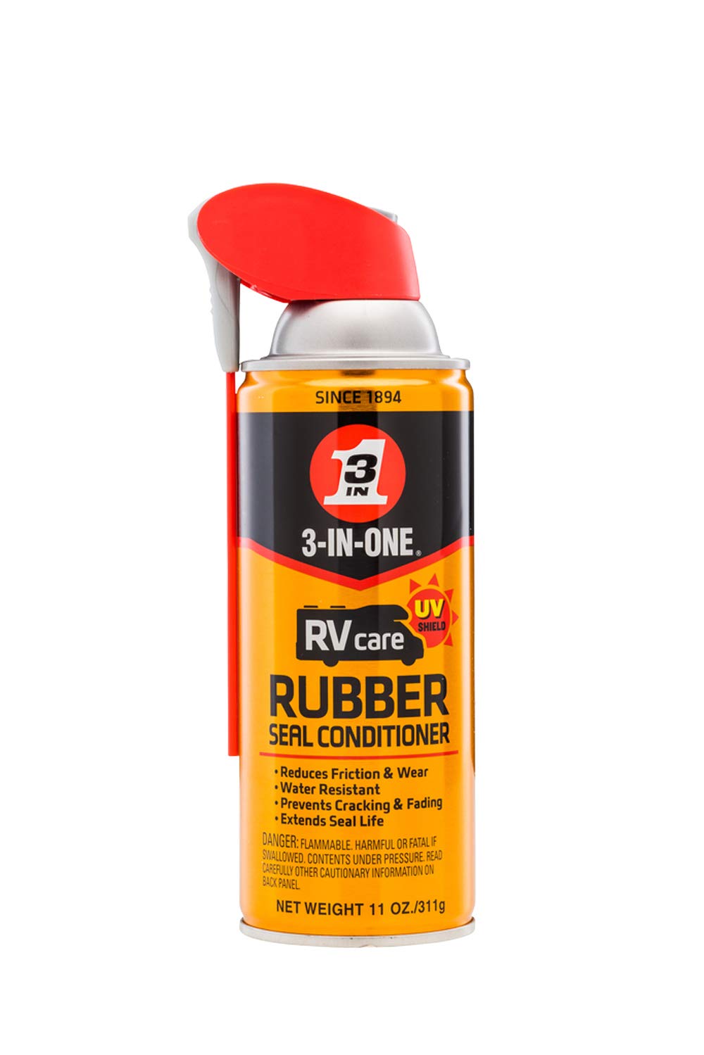 3-In-One Rvcare Rubber Seal Conditioner With Smart Straw Sprays 2 Ways, 11 Oz [6-Pack]