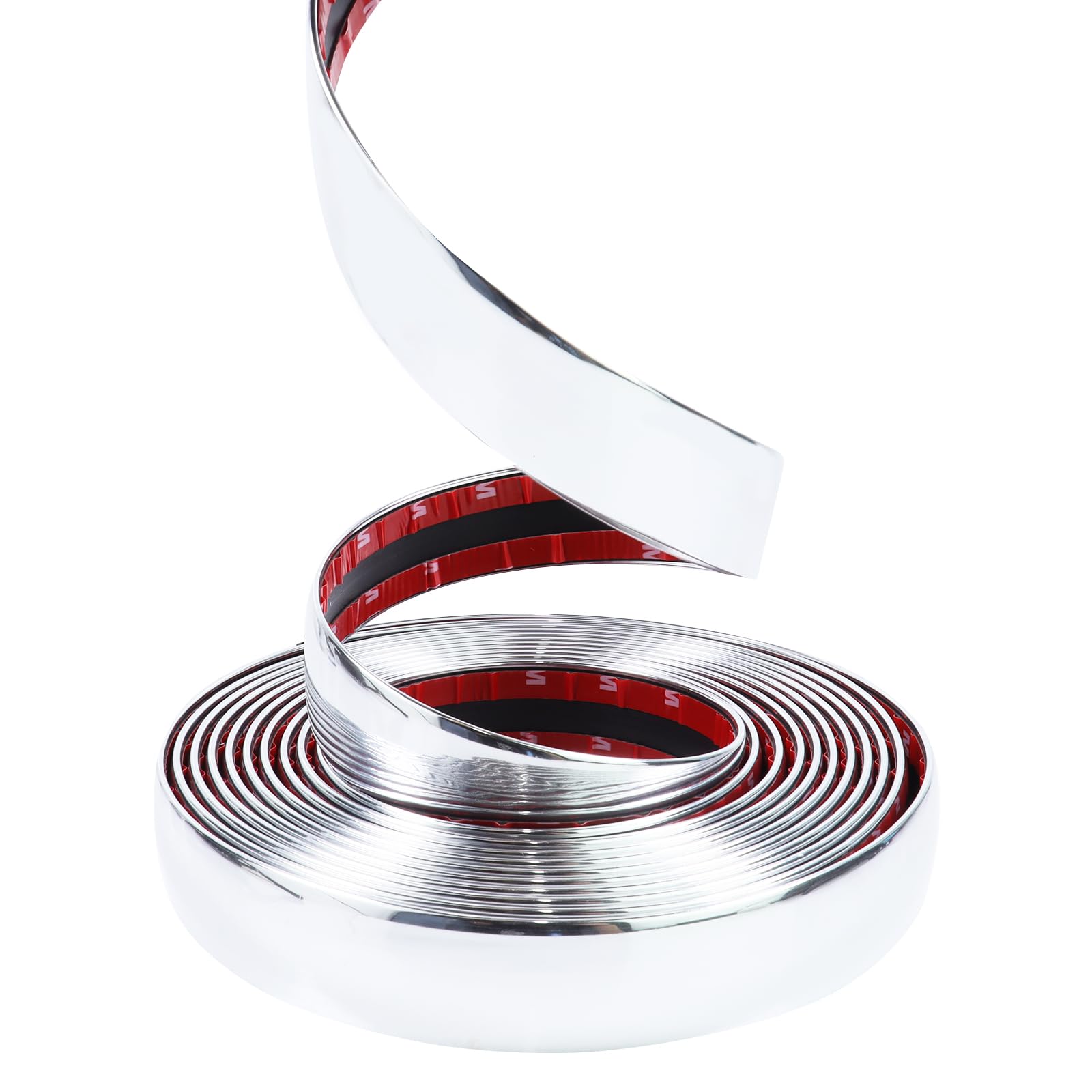 Sbwlkj 25Ft Automotive Chrome Trim Molding 1-9/16''(40Mm) Heavy Duty Car Side Moldings(Self Adhesive) Uv-Protected Scratch-Proof