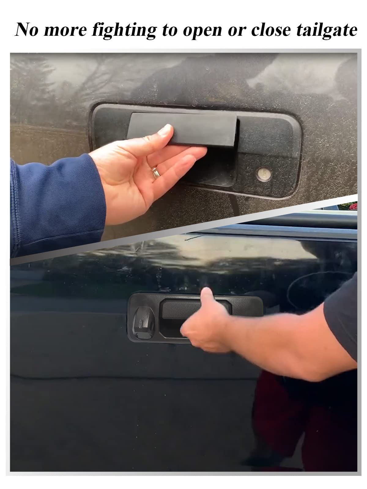 Syoauto Tailgate Handle For 2014-2019 Toyota Tundra And 2016-2020 Toyota Tacoma Liftgate Latch Handle With Rear Camera Hole Replaces# 69090-0C090, 69090-0C091