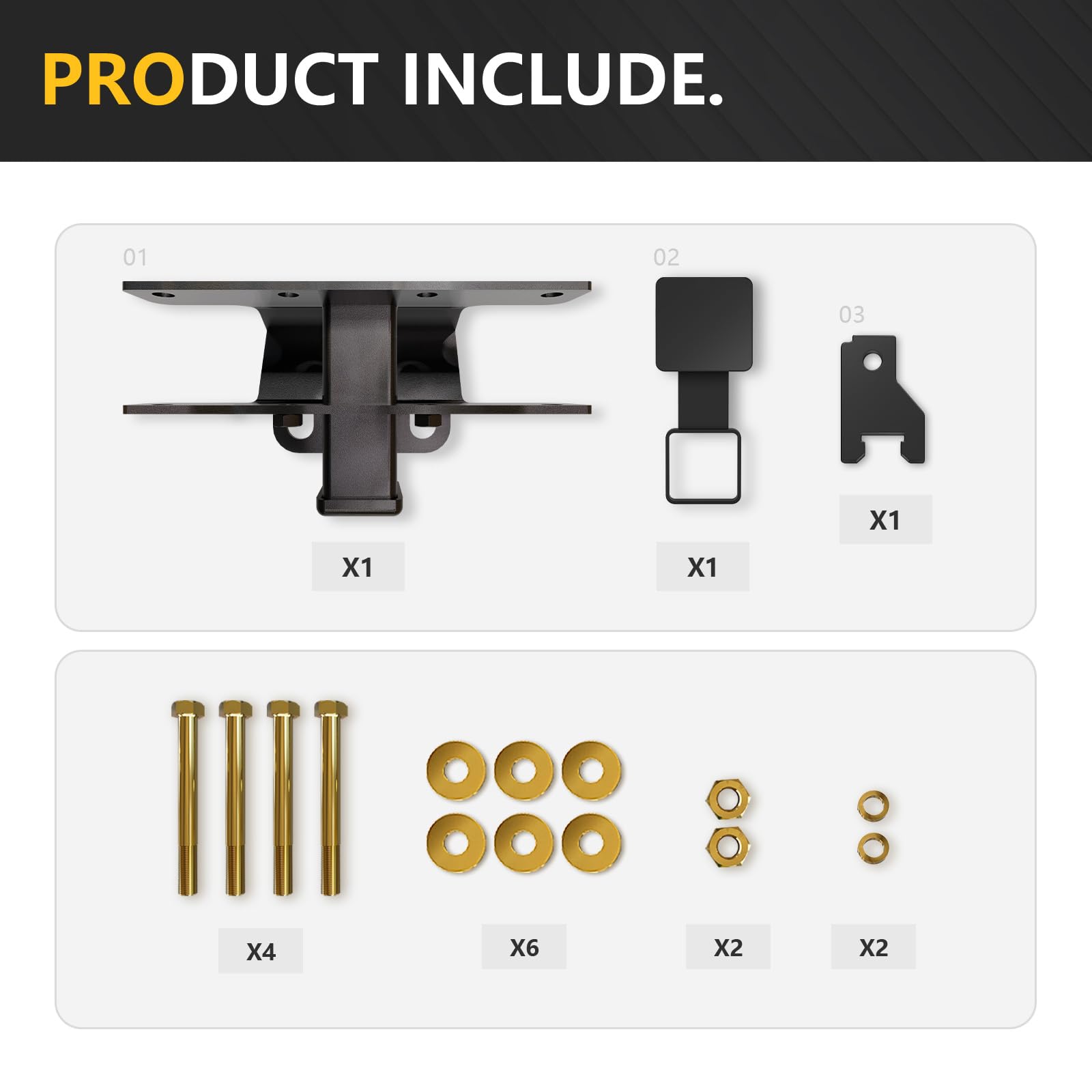 Yzona For Jeep Wrangler Tow Hitch Trailer Kit Compatible With 2018 2019 2020 2021 2022 2023 2024 Jeep Wrangler Jl Jlu Hitch Rece