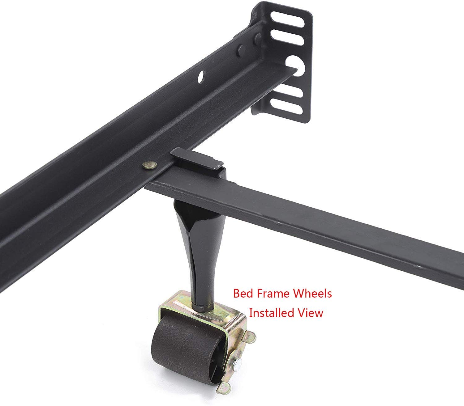 CAFORO Bed Frame Casters with Brakes, Set of 4 Locking Wheels for Bedframe Socket - Durable and Reliable Rollers