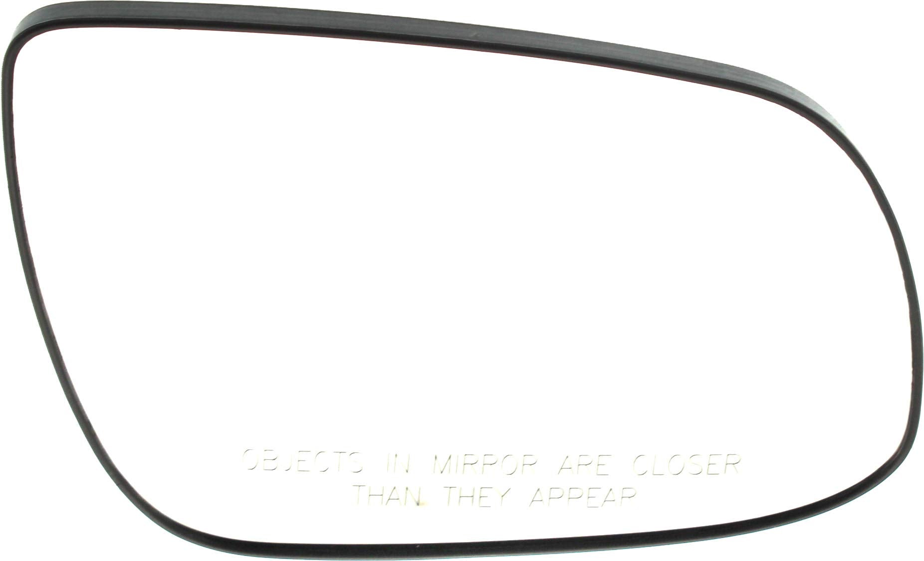 Evan Fischer Mirror Glass Compatible with 2010-2011 Hyundai Accent, Fits 2010-2011 Kia Rio & 2010-2011 Rio5 Passenger Side Convex, With backing plate