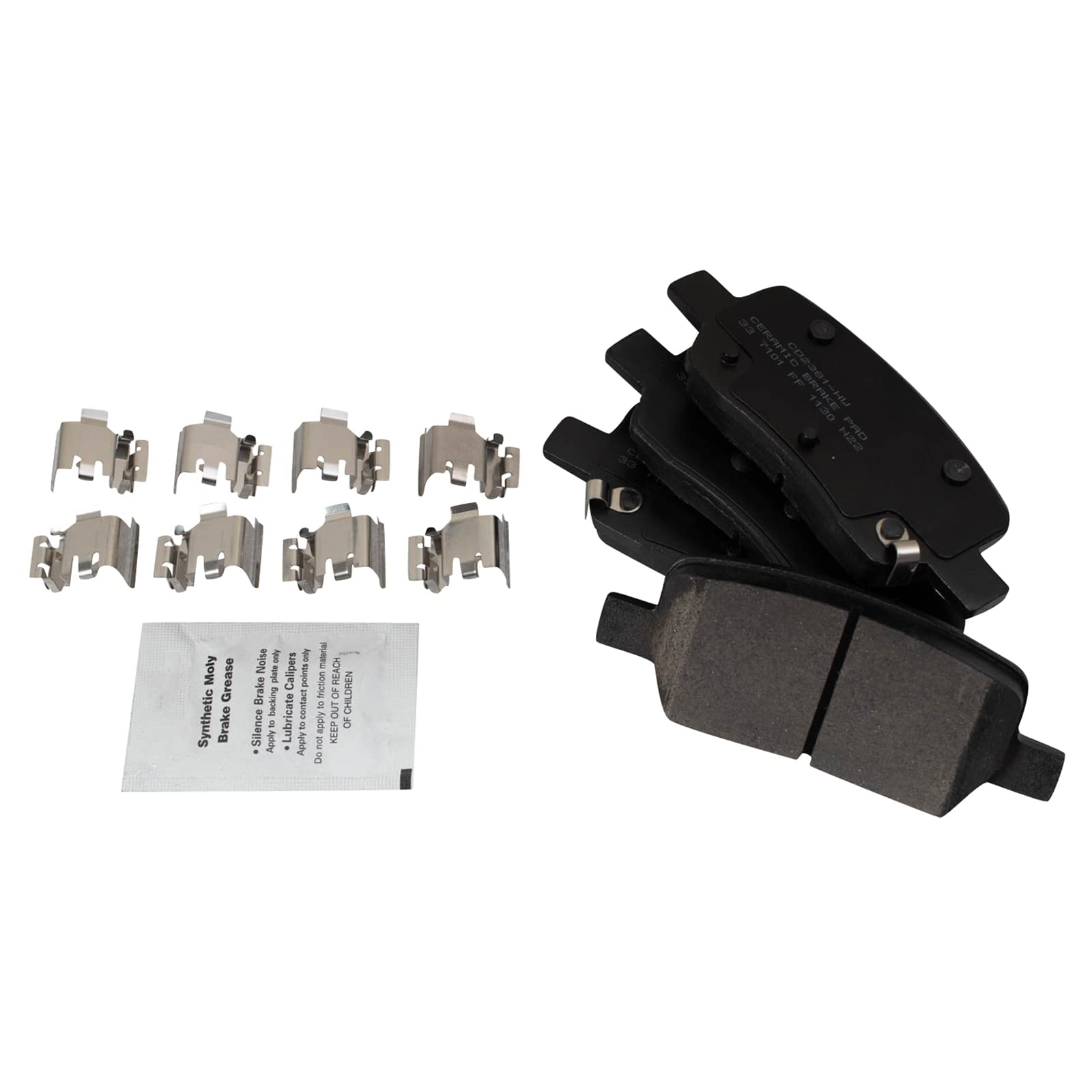 TRQ Rear Brake Pads Ceramic Compatible with 2021-2022 Hyundai Santa Fe Kia Sorento